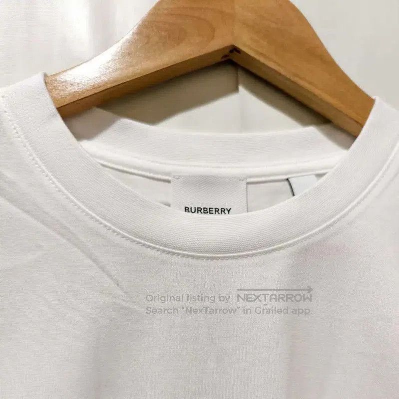 Burberry Burberry Summer White Cotton Embroidered T-Shirt. Size M / US 6-8 / IT 42-44 - 3 Thumbnail