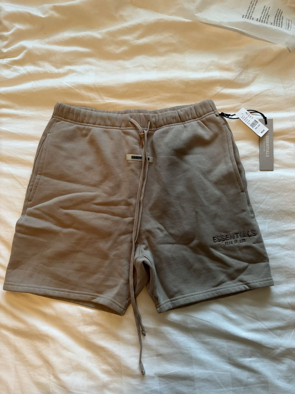 Essentials × Fear of God Sweat Shorts - Tan Size US 30 / EU 46 - 4 Thumbnail