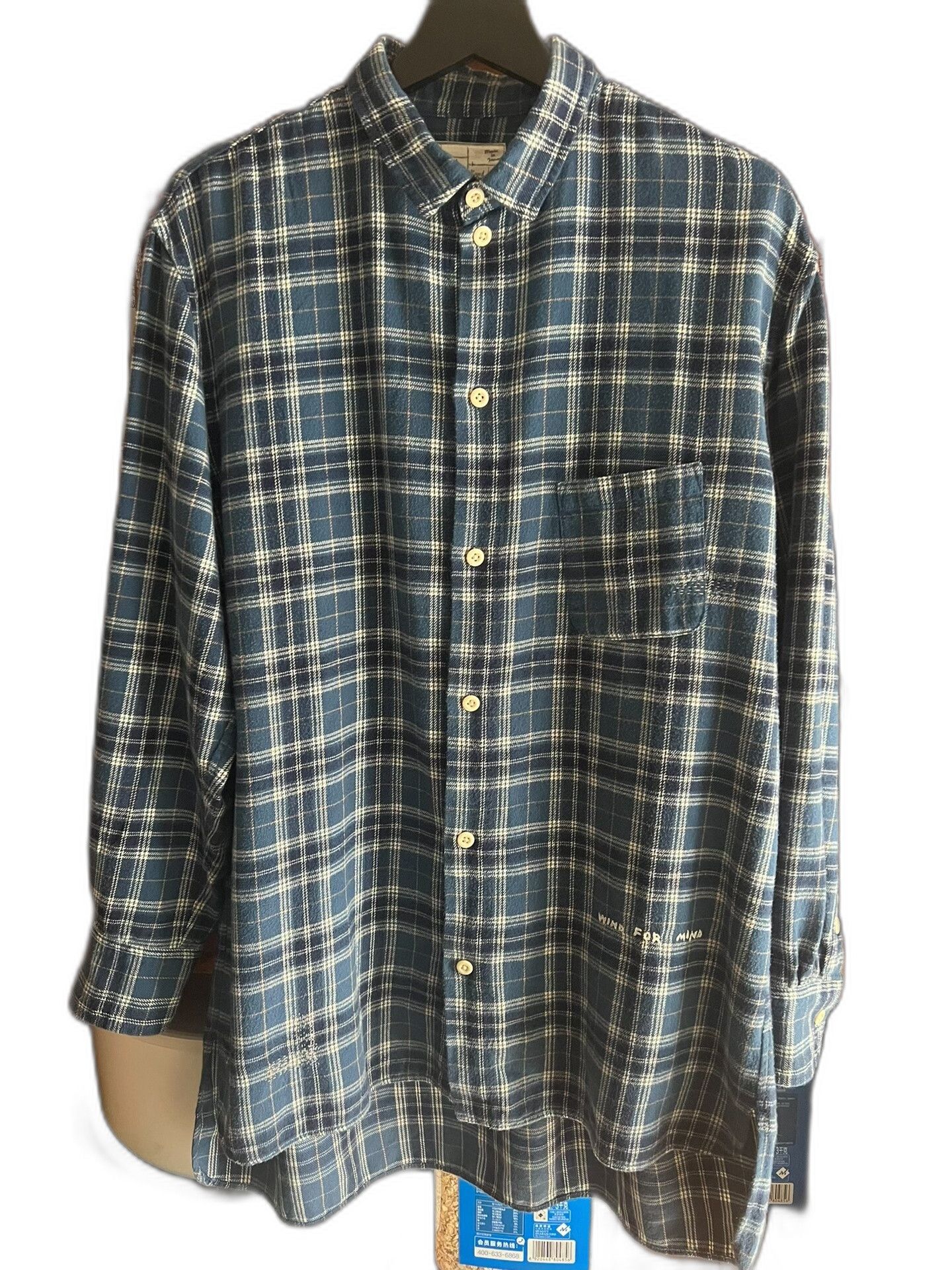 Porter Classic Porter Classic Indigo Check Long Shirt Size US M / EU 48-50 / 2 - 1 Preview
