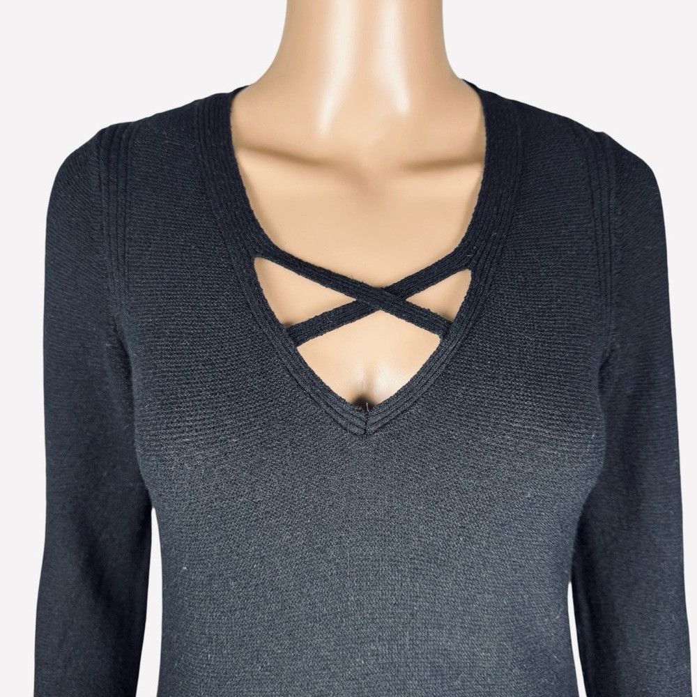 Free People Free People Crisscross Black Tunic Sweater Size S Size S / US 4 / IT 40 - 4 Thumbnail