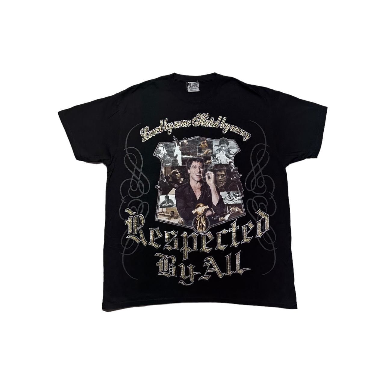 Hanes × Vintage Vintage Scarface Respect T-Shirt Size US XL / EU 56 / 4 - 1 Thumbnail