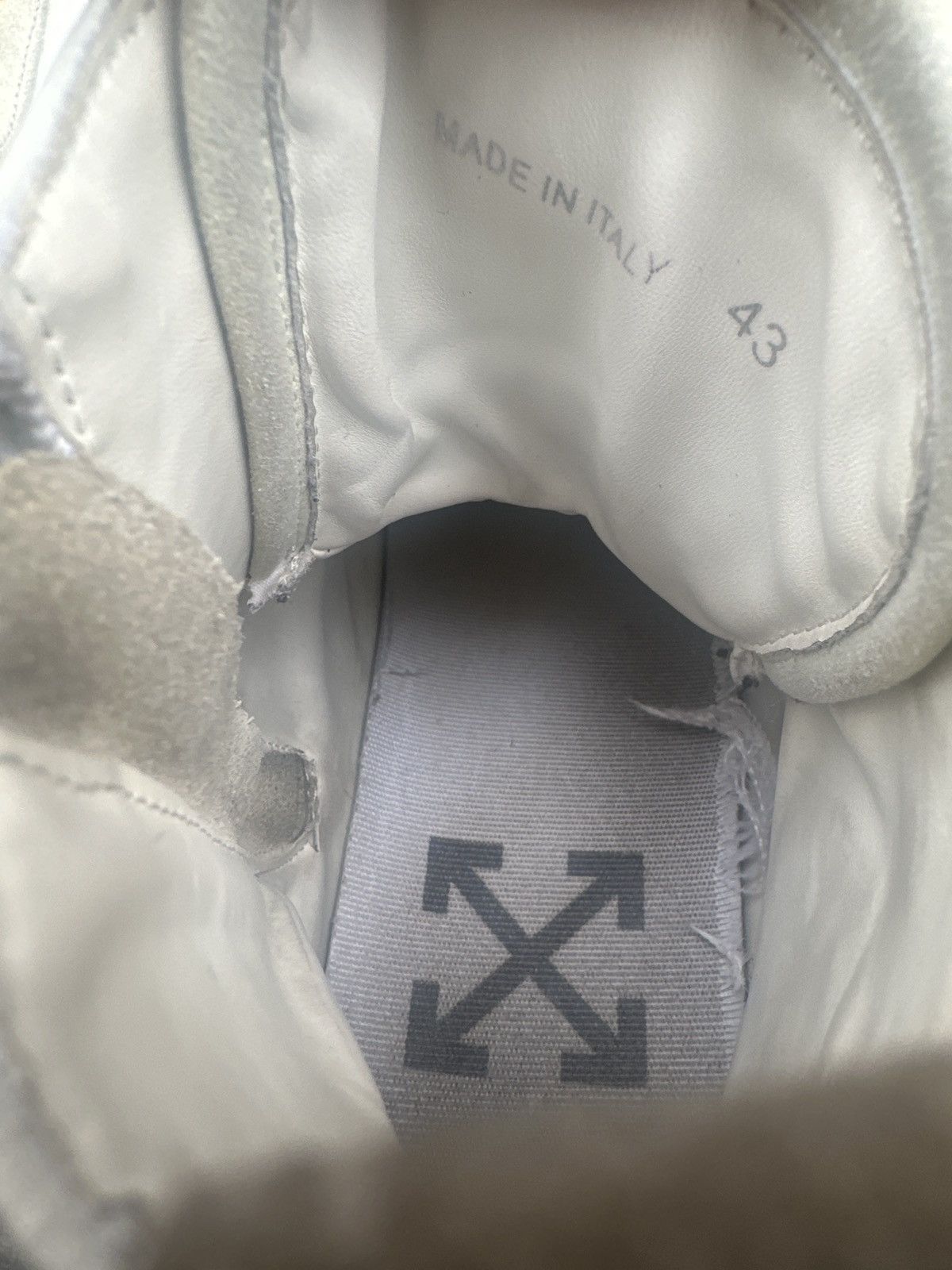 Off-White 2013 OFF-WHITE Leather Suede Hi Top Sneaker Size US 10.5 / EU 43-44 - 6 Thumbnail