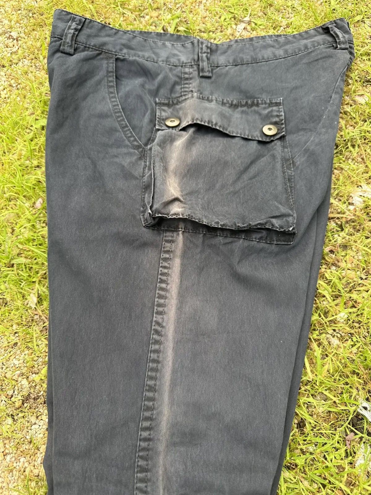 Beauty Beast RNA INC. TROUSERS BAGGY BLACK FADED WIDE LEGS PANTS Size US 29 - 12 Thumbnail