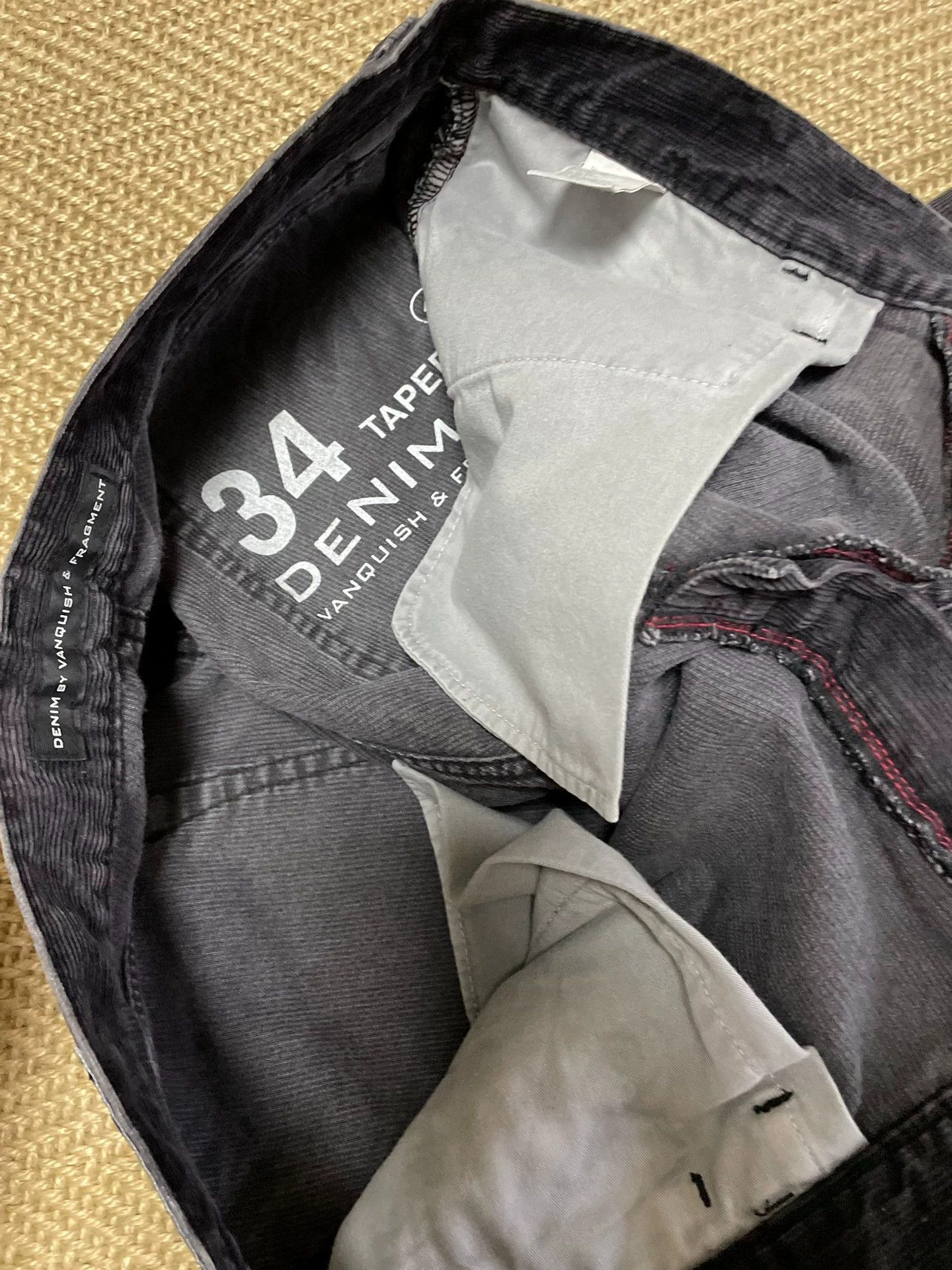 Vanquish VANQUISH & FRAGMENT DENIM cord violent wash pant W34 worn 1x Size US 34 / EU 50 - 7 Thumbnail