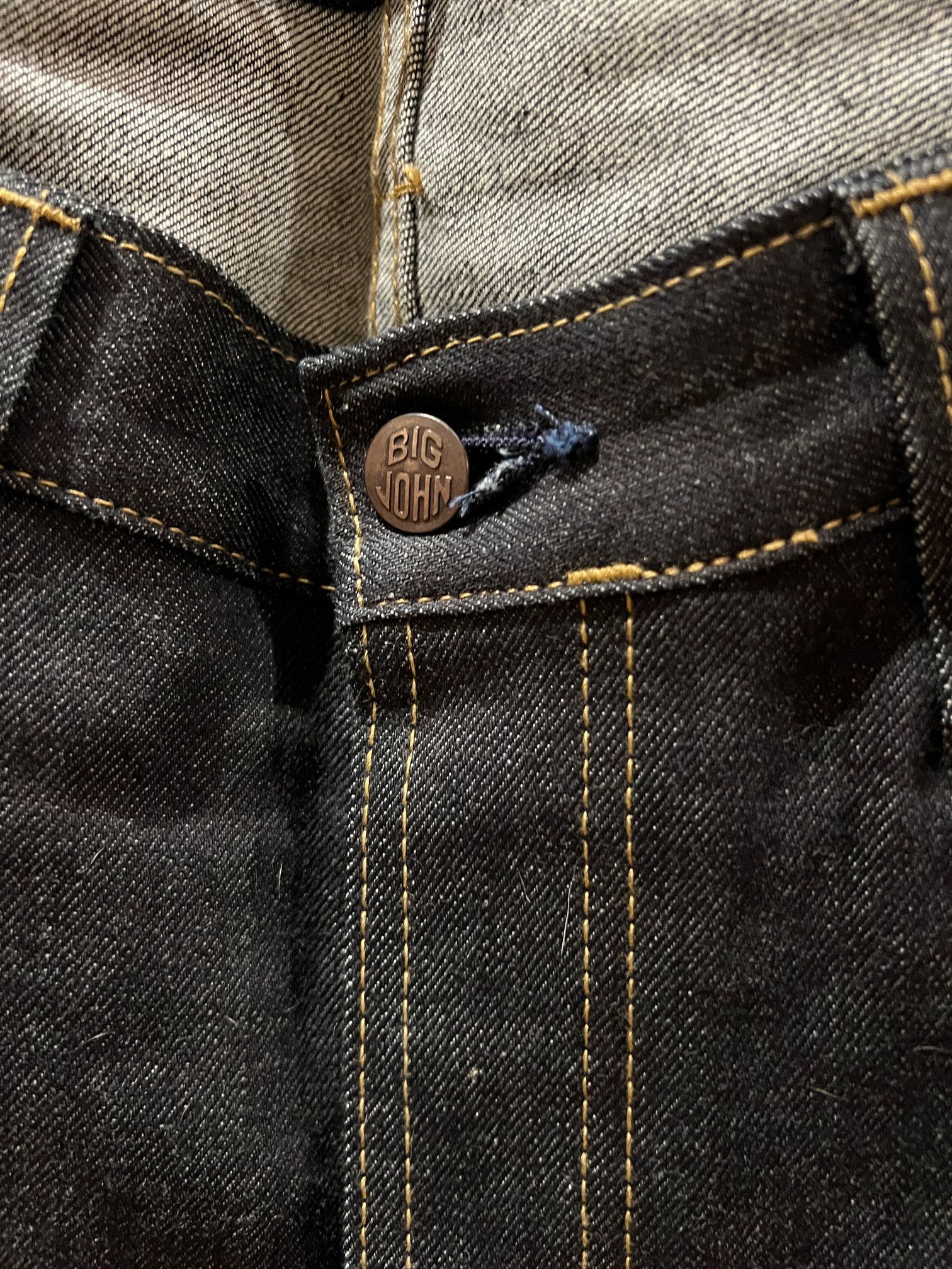 Big John Big John M107F Raw Stretch Selvedge Denim Size US 33 - 5 Thumbnail