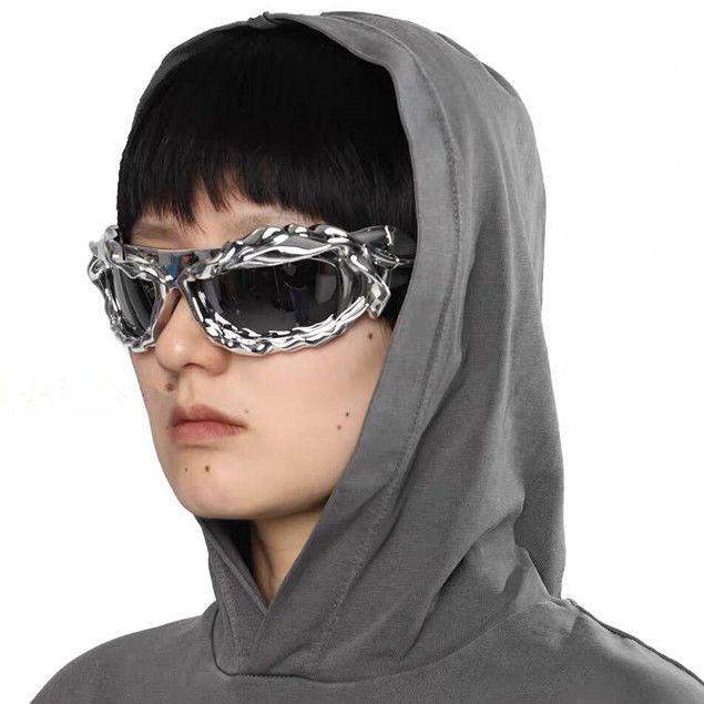 Electric Visual Punk Street ins style custom avant-garde sunglasses Size ONE SIZE - 4 Thumbnail