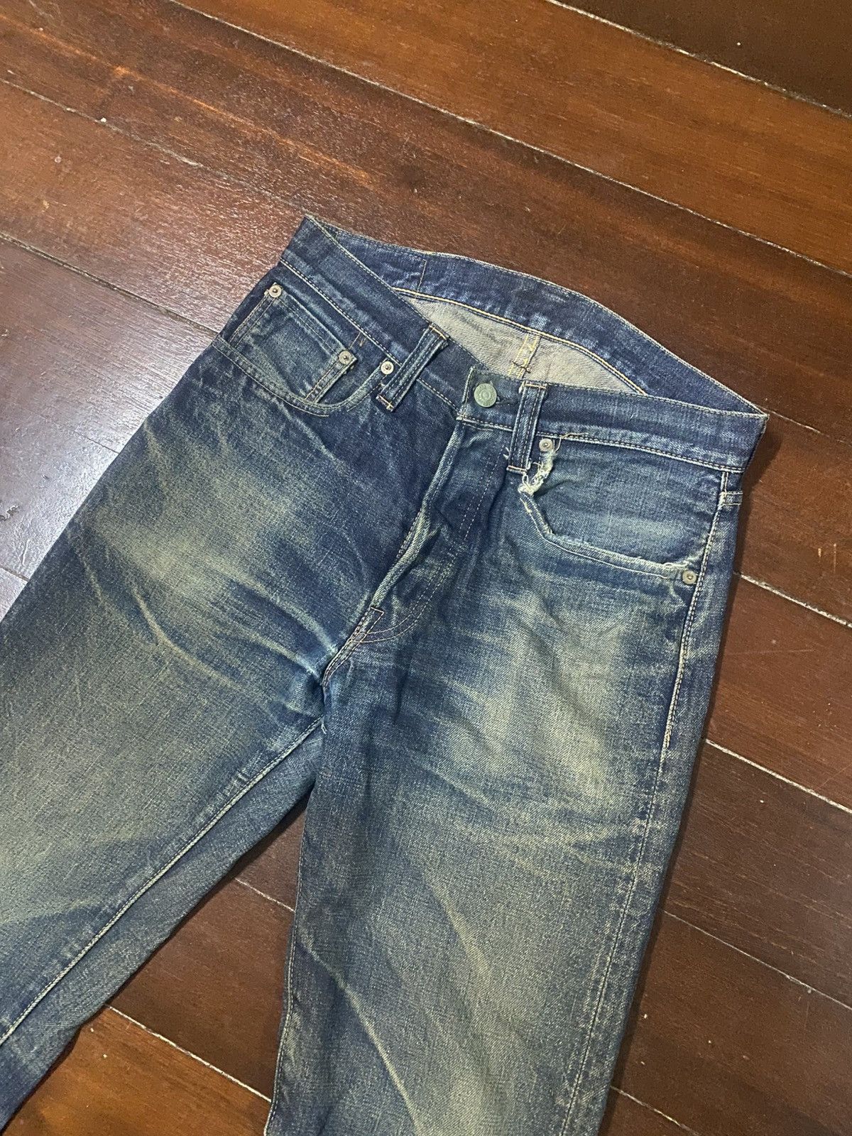 Sugar Cane Vintage Sugar cane 1947 distressed mud wash rusty jeans Size US 31 - 8 Thumbnail
