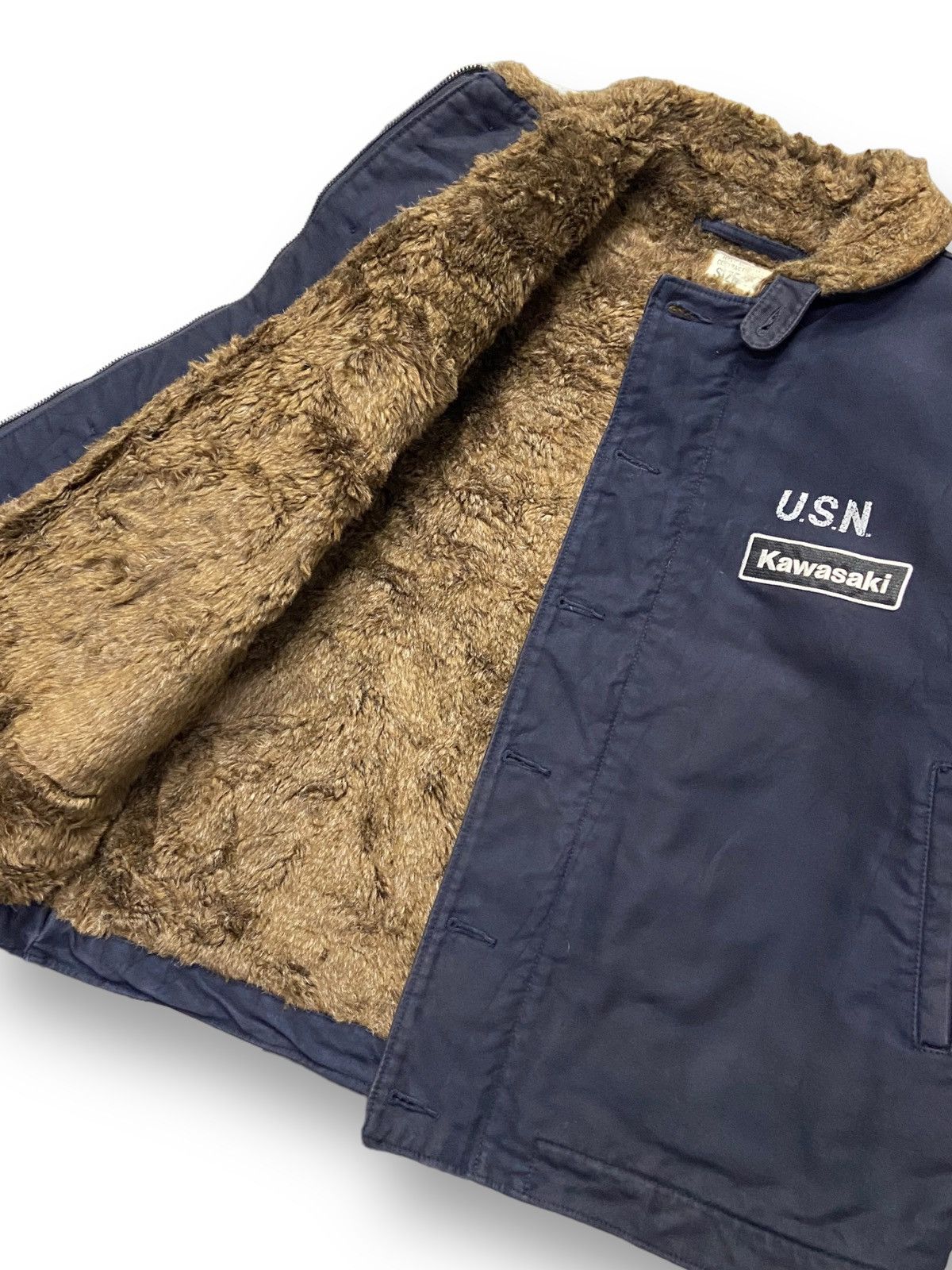 Vintage Vintage 40s USN N1 Deck Jacket Vtg Kawasaki Custom Patch Size US L / EU 52-54 / 3 - 8 Thumbnail