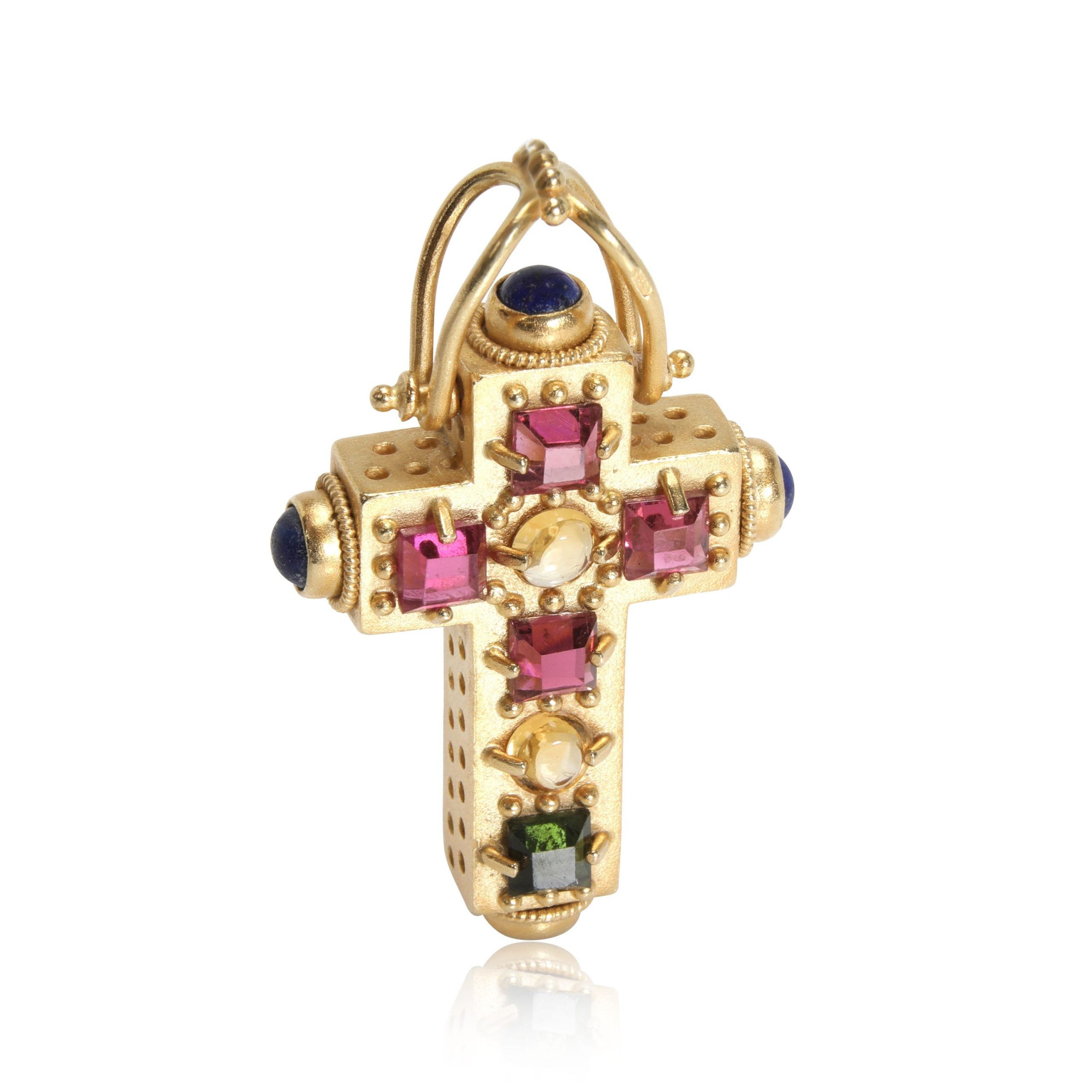 image of Tiffany Co Ruby Vintage Cross In 18K Yellow Gold, Women's