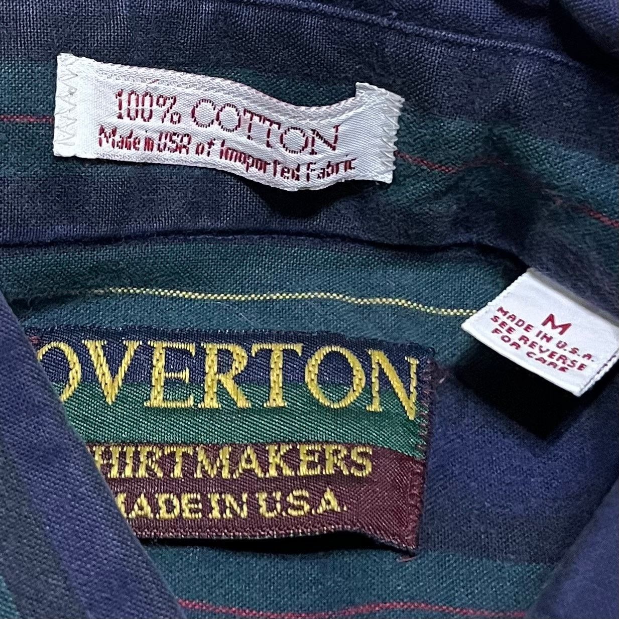 Other Vintage 90s Overton Navy/Green Button Up Collar Shirt Medium Size US M / EU 48-50 / 2 - 3 Thumbnail