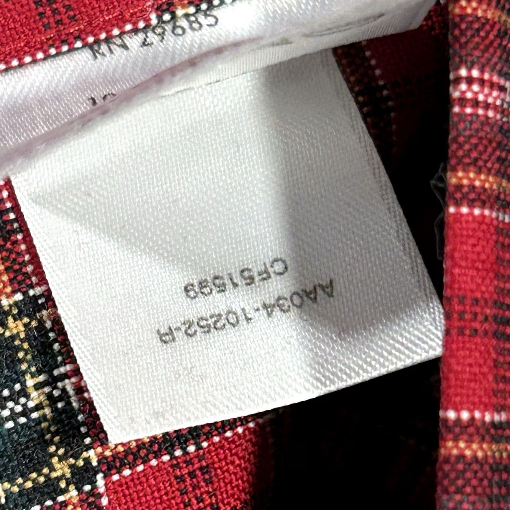Pendleton VINTAGE Pendleton Button-Up Shirt Plaid Red Wool Long Sleeve- Men Large Size US L / EU 52-54 / 3 - 6 Thumbnail