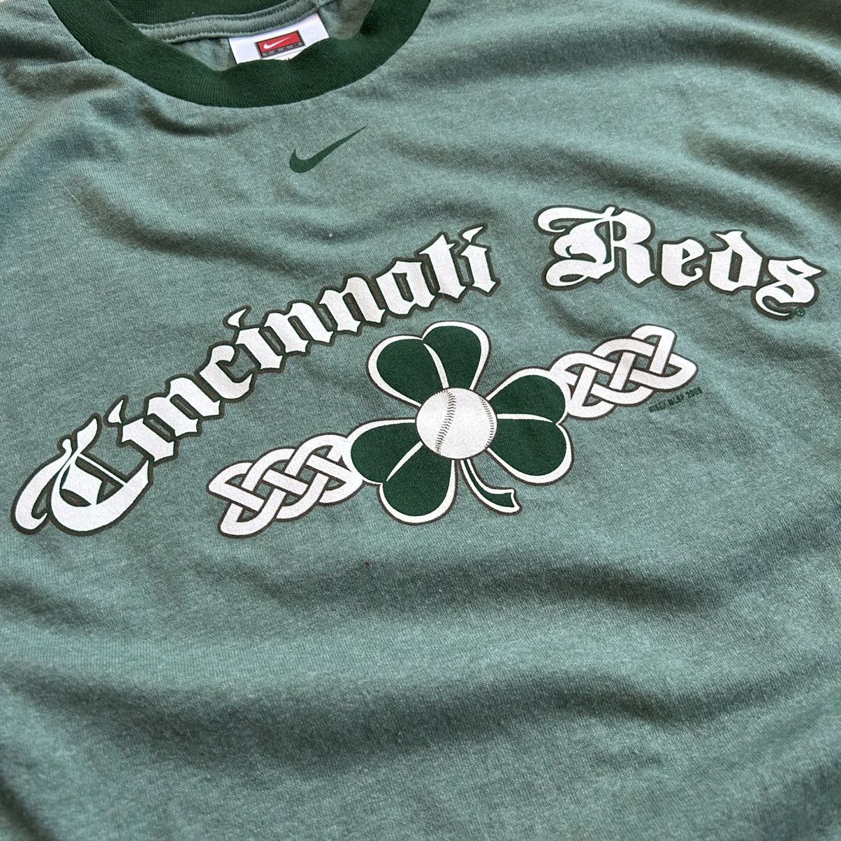 Nike 2008 CiNCiNNATi REDS iRiSH CELTiC HERiTAGE SLUBBY RiNGER TEE Size US XL / EU 56 / 4 - 9 Thumbnail