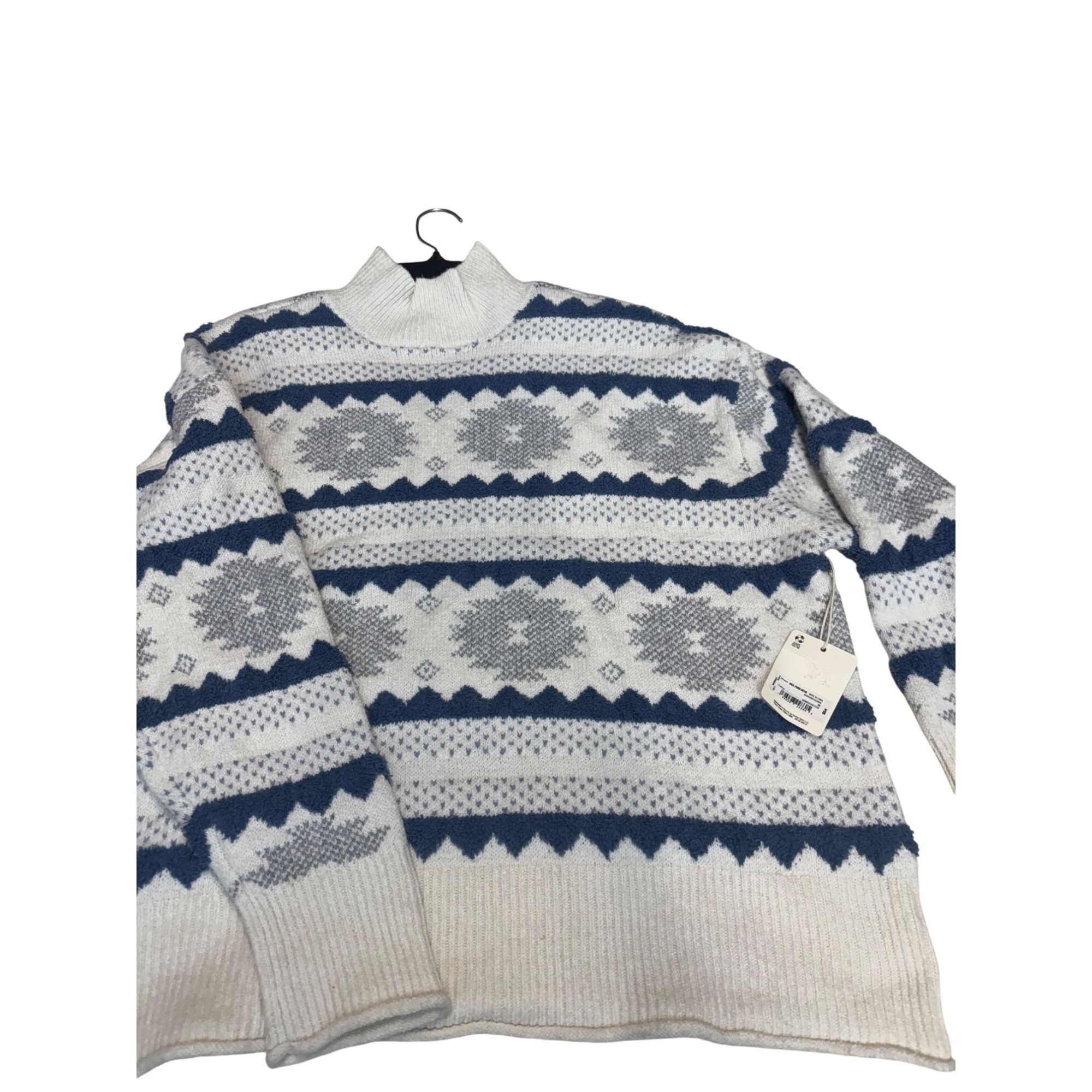 Other a.n.a. Mock Neck Textured Nordic Sweater, Whisper Pattern, S Size ONE SIZE - 13 Thumbnail