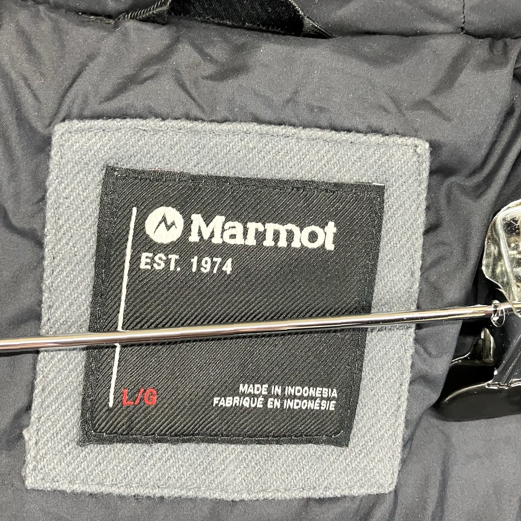 Marmot Marmot Mens Hoodie Large Full Zip Quilt Lined Light Blue Snap Button Size US L / EU 52-54 / 3 - 5 Thumbnail
