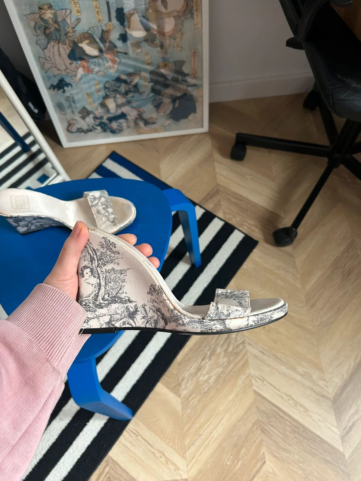 La Perla La Perla Print Wedge Sandals Size US 7 / IT 37 - 3 Thumbnail