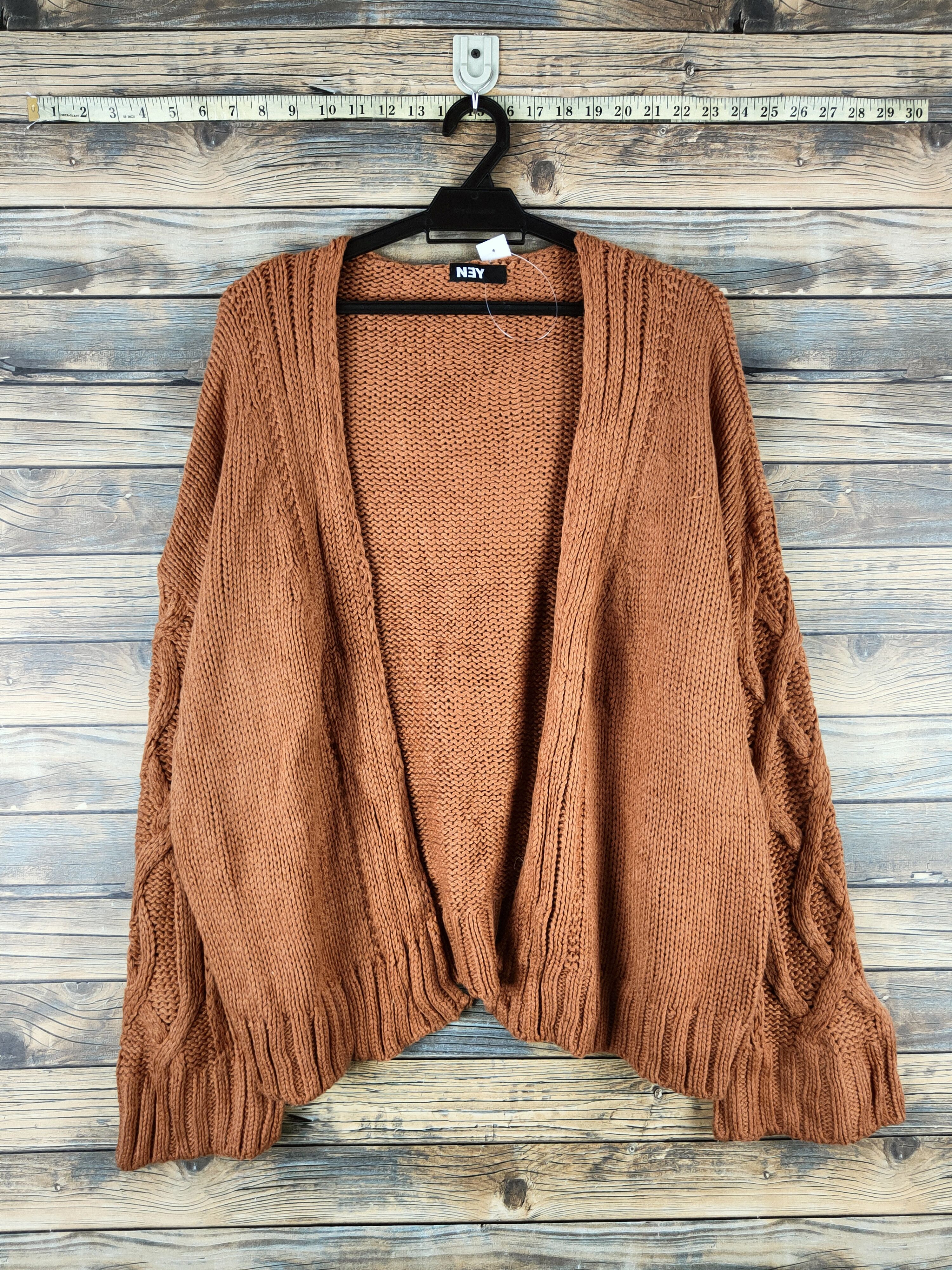 Japanese Brand DL Ney Brown Knitwear Cardigan #46-146 Size M / US 6-8 / IT 42-44 - 1 Thumbnail