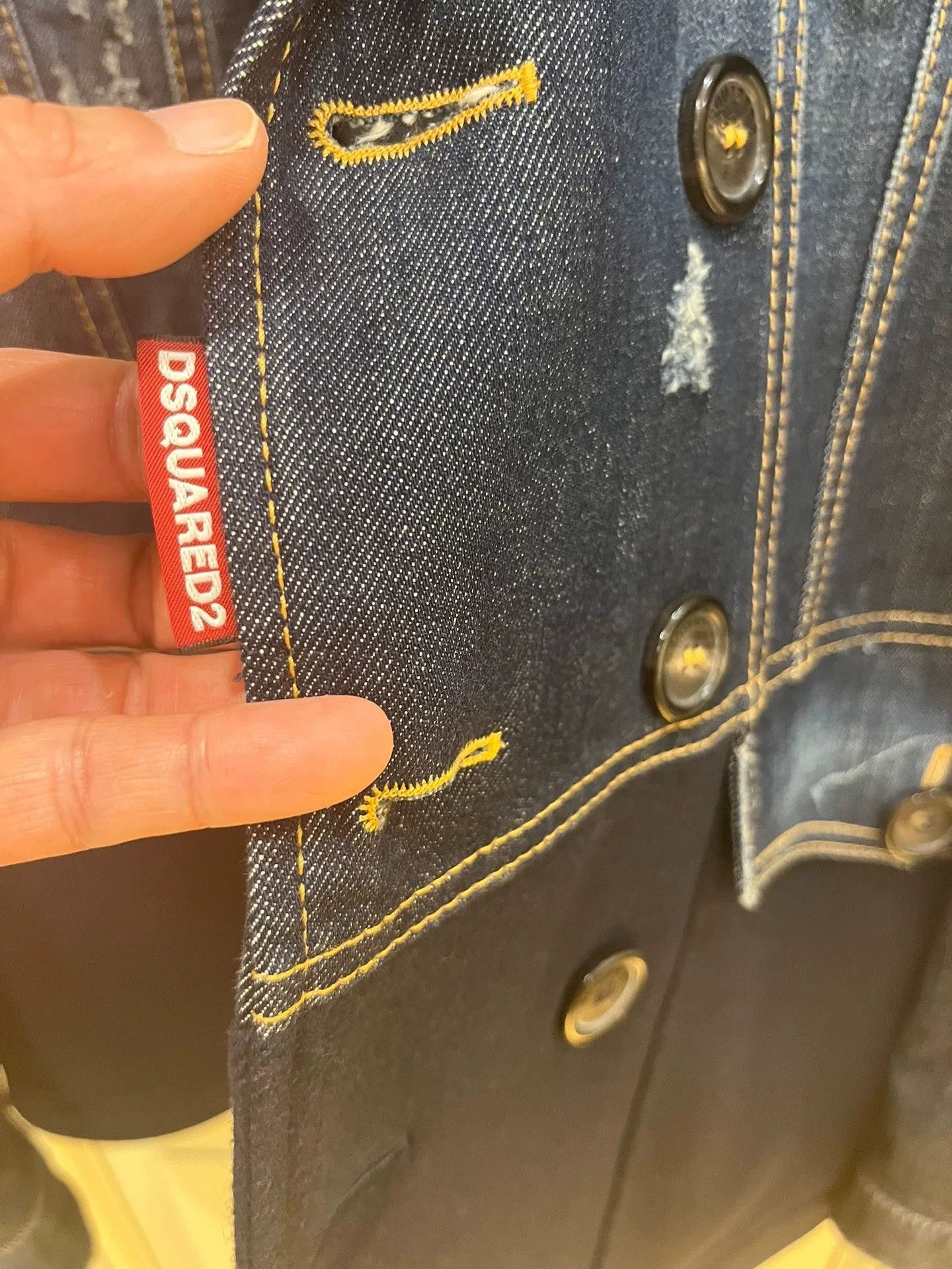 Dsquared2 Dsquared2 D2 Double-Breasted Denim Jacket Size US S / EU 44-46 / 1 - 2 Thumbnail