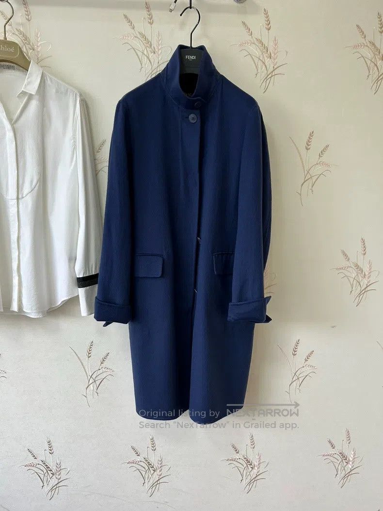 Loro Piana LORO PIANA Elegant deep blue double-sided cashmere coat Size M / US 6-8 / IT 42-44 - 9 Thumbnail