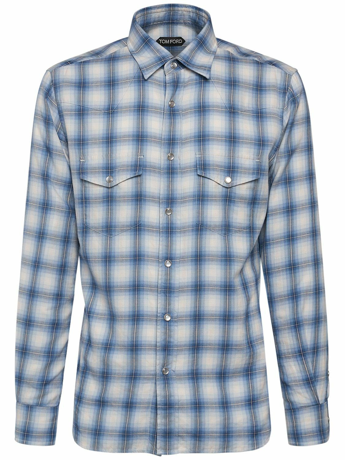 Tom Ford o1y0425 Checked Shirt in Multicolor Size US M / EU 48-50 / 2 - 1 Thumbnail
