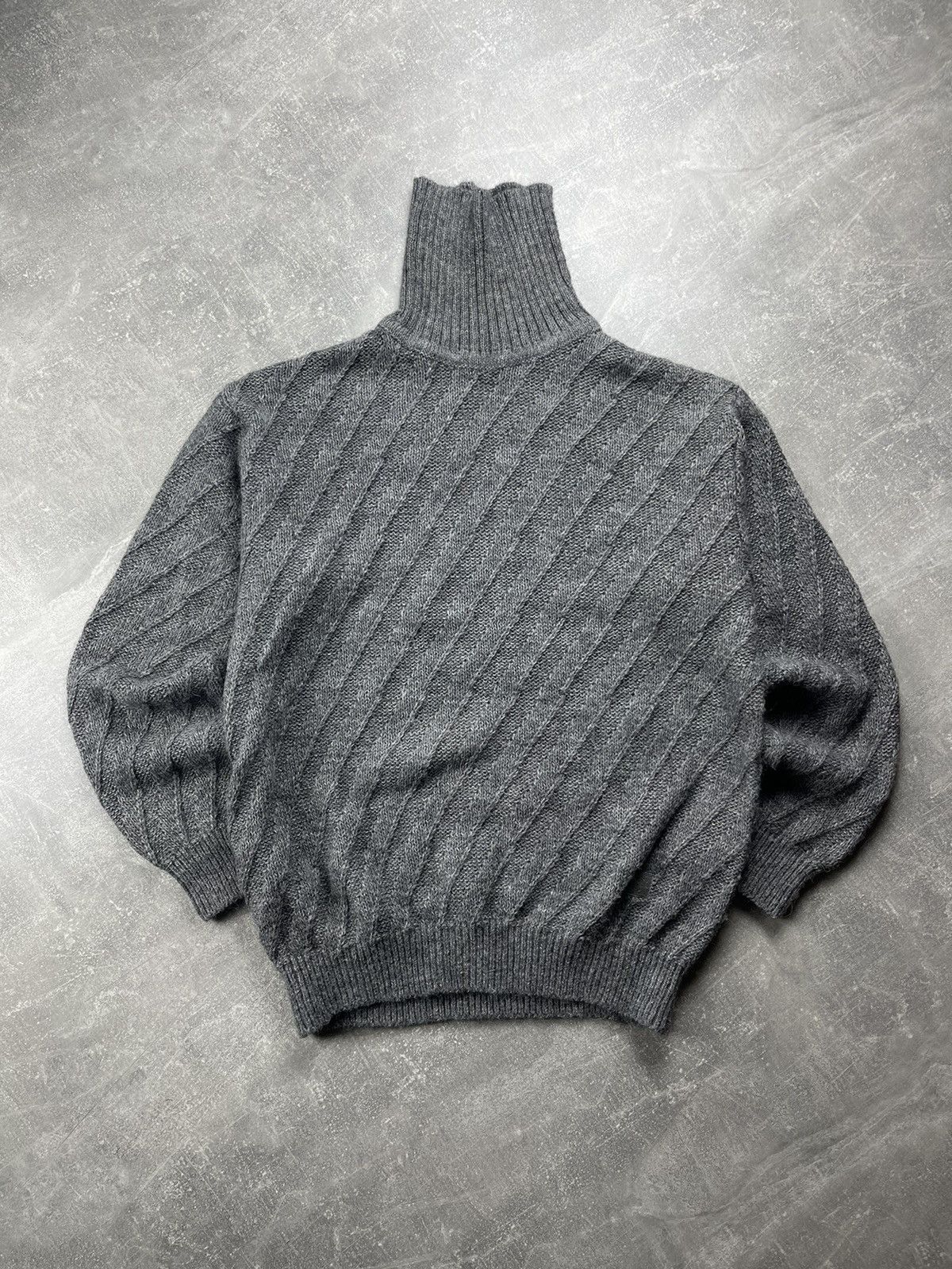 Yves Saint Laurent Yves Saint Laurent Pour Homme Cable Knit Turtleneck Sweater Size US M / EU 48-50 / 2 - 3 Thumbnail