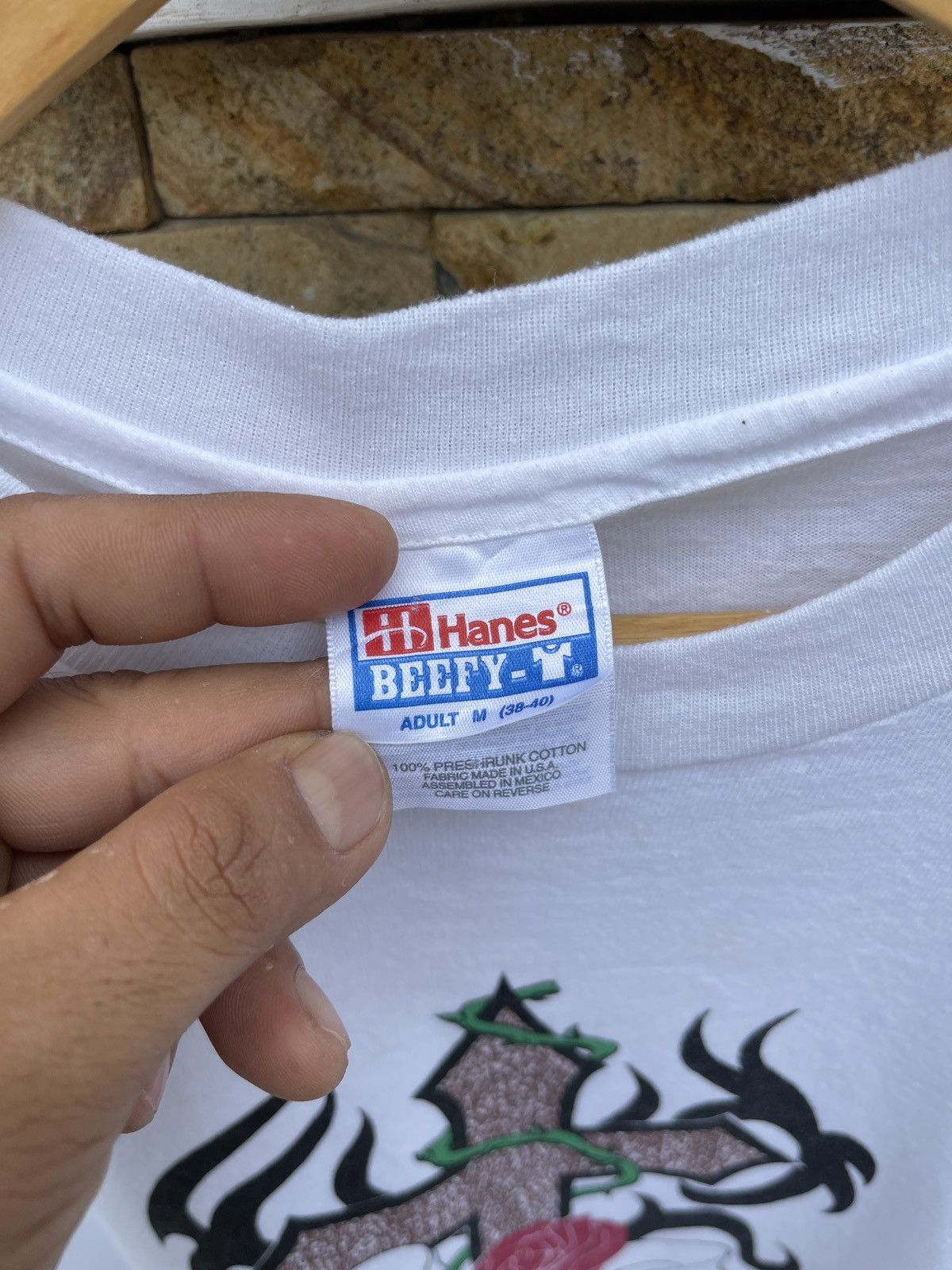 If Six Was Nine × Vintage Last Drop🔥Rare🔥Vintage 90s Jesus Cross T-Shirt Size US M / EU 48-50 / 2 - 5 Thumbnail