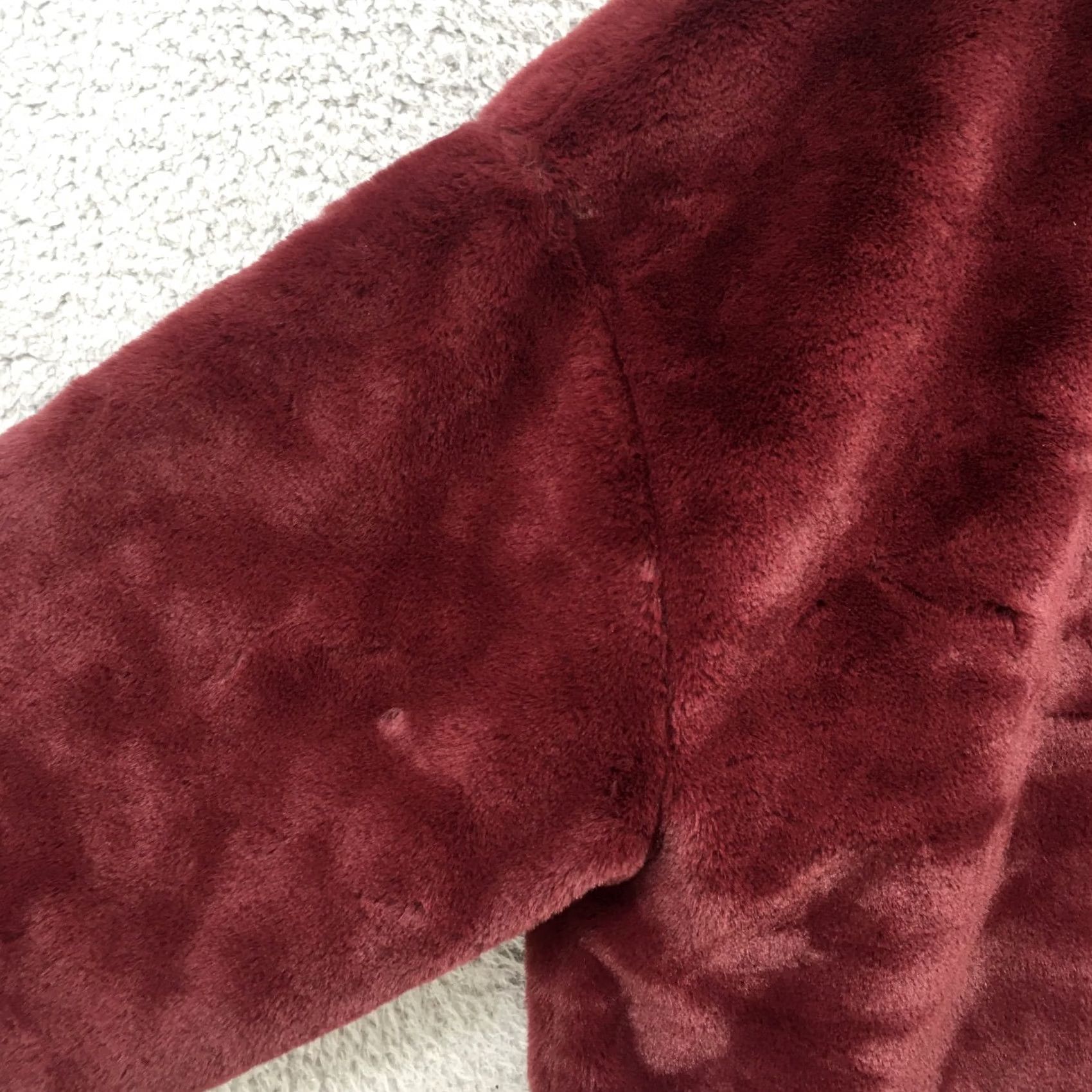 Vintage A New Day Burgundy Mock Neck Jacket Womens L Cotton Blend Quarter Zip Sweater Size L / US 10 / IT 46 - 4 Thumbnail