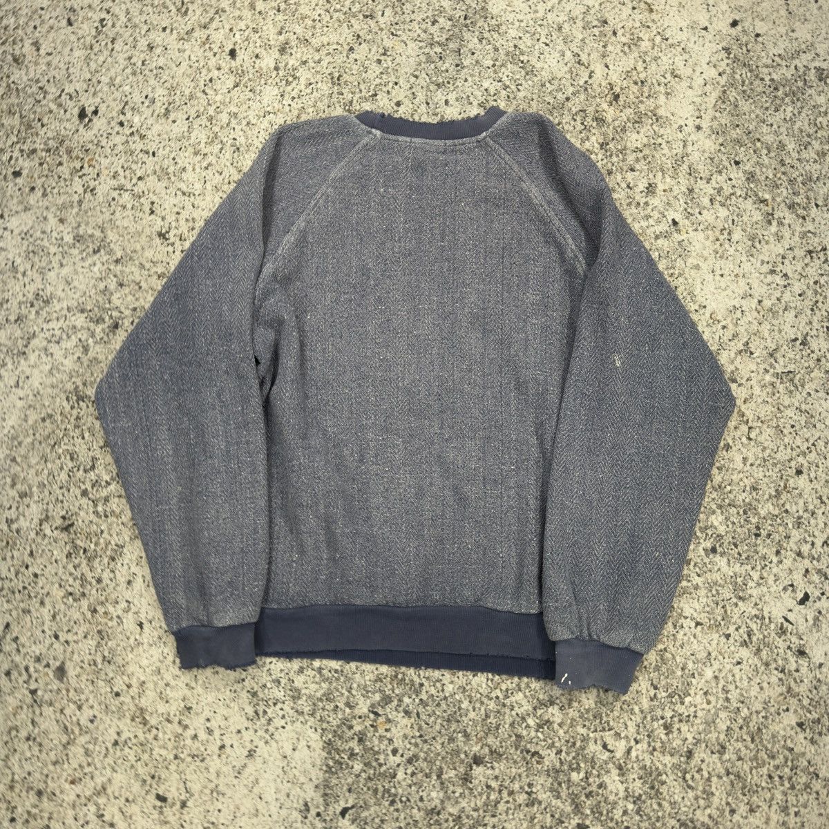 Vintage Thrashed Faded Distressed Blue Sweatshirt ERD Grunge Skater Size US L / EU 52-54 / 3 - 2 Thumbnail