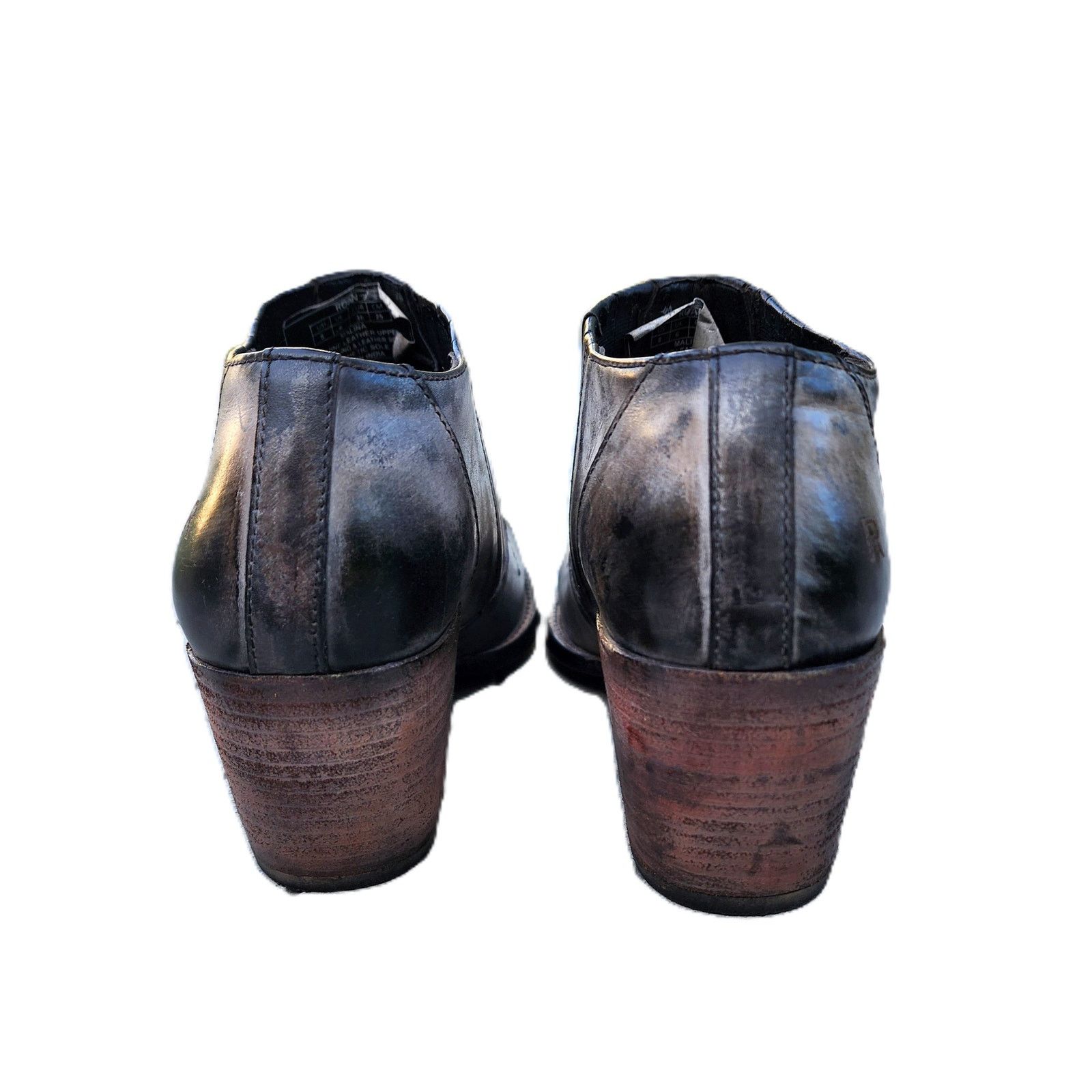 Designer Roan Malina Leather Western Ankle Boots 8 Size US 8 / IT 38 - 6 Thumbnail
