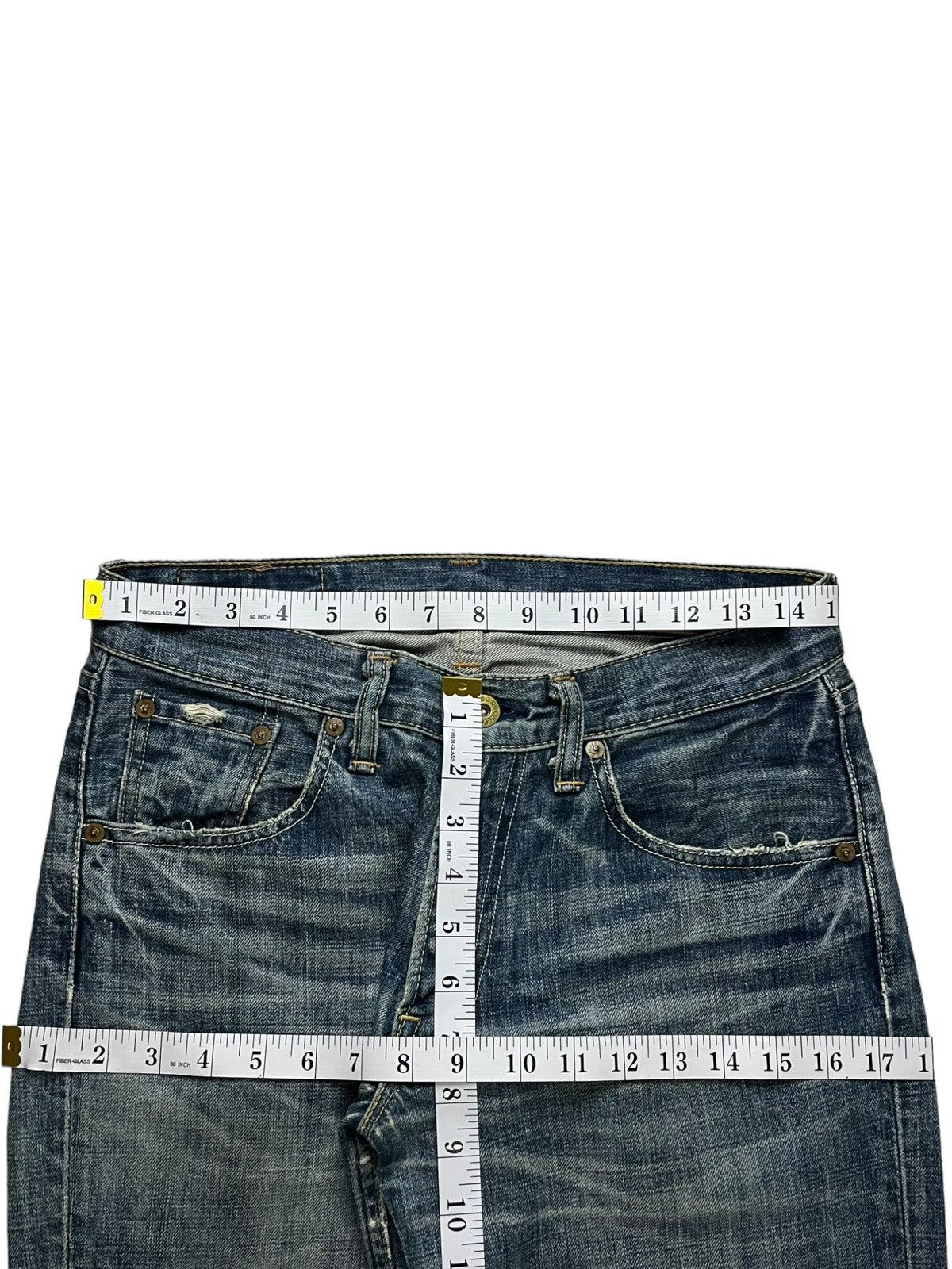 Levi's × Levi's Vintage Clothing Vintage 90s Levis 502 Blue Wash Distressed Loose Jeans Size US 30 / EU 46 - 11 Thumbnail