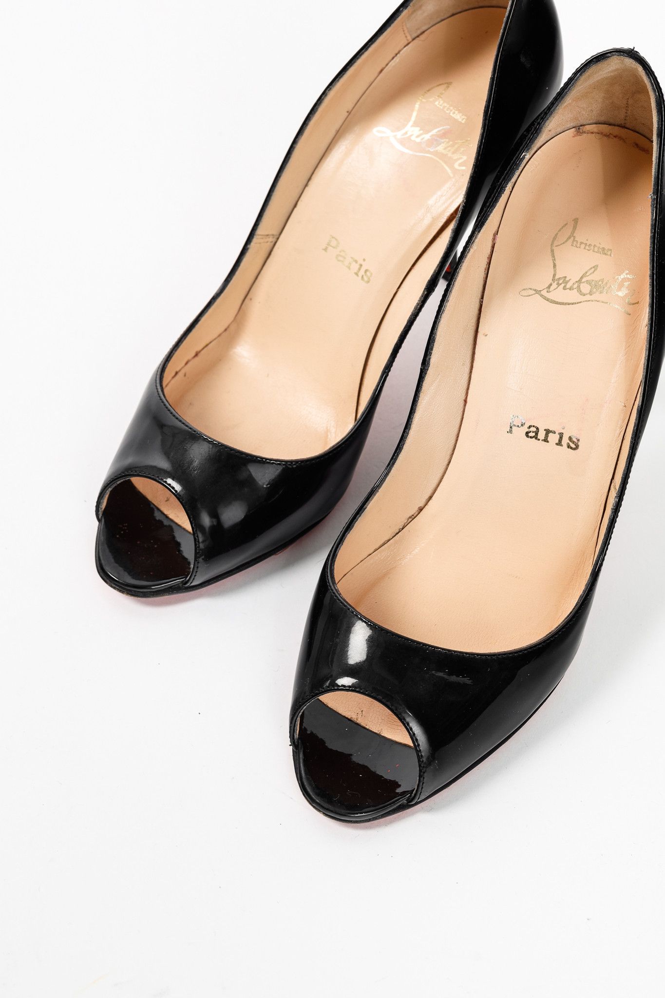 Christian Louboutin Christian Louboutin Yoyo 100 Patent Peep-Toe Pumps Size US 7.5 / IT 37.5 - 6 Thumbnail