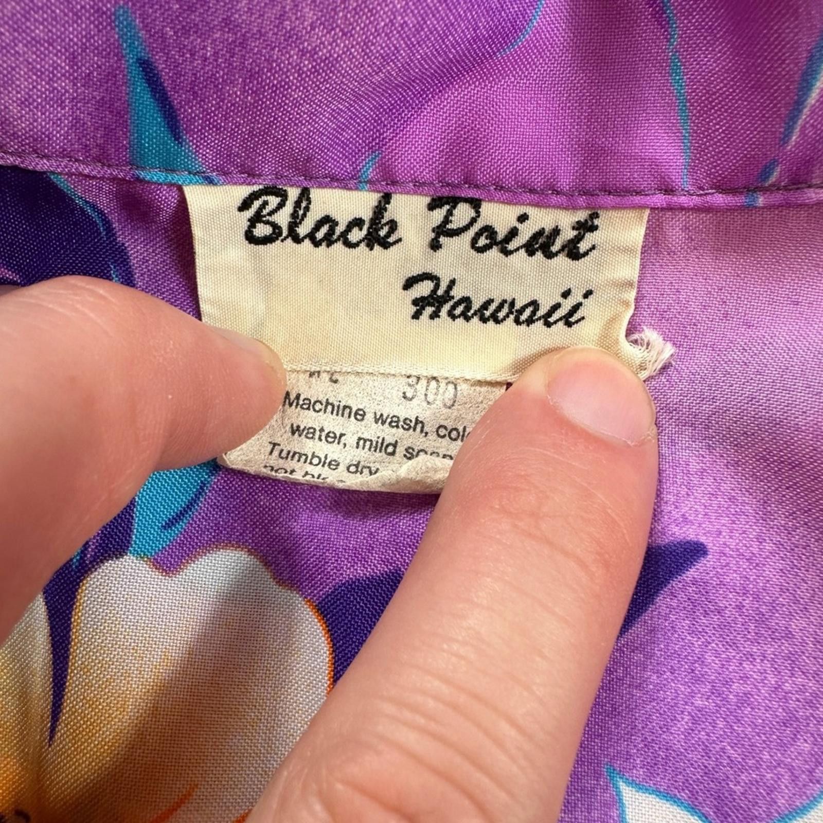 Other Vintage Black Point Hawaii Purple Floral Aloha Shirt Mens XL Size US XL / EU 56 / 4 - 4 Thumbnail