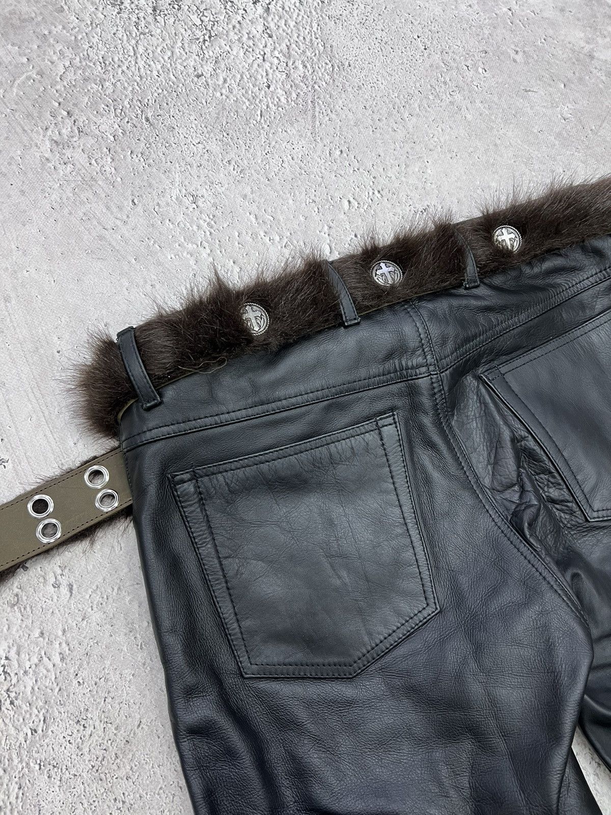 Japanese Brand × Vintage Vintage Leather Crazy Metal Belt Drip Japanese Hype bb Simon Size ONE SIZE - 13 Thumbnail