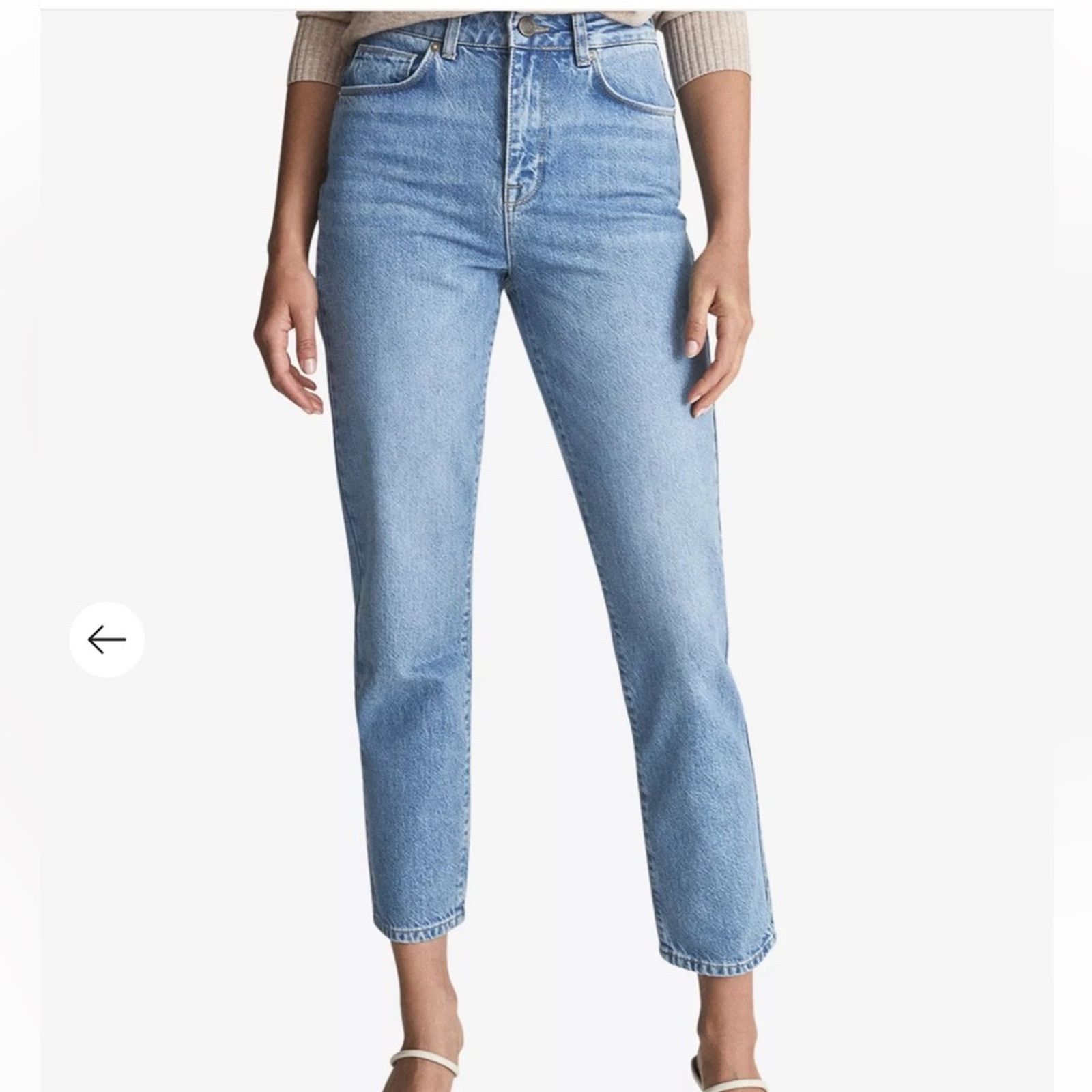 Reiss REISS Raye high-rise slim-fit straight light blue jeans 28 Size 28" / US 6 / IT 42 - 1 Thumbnail