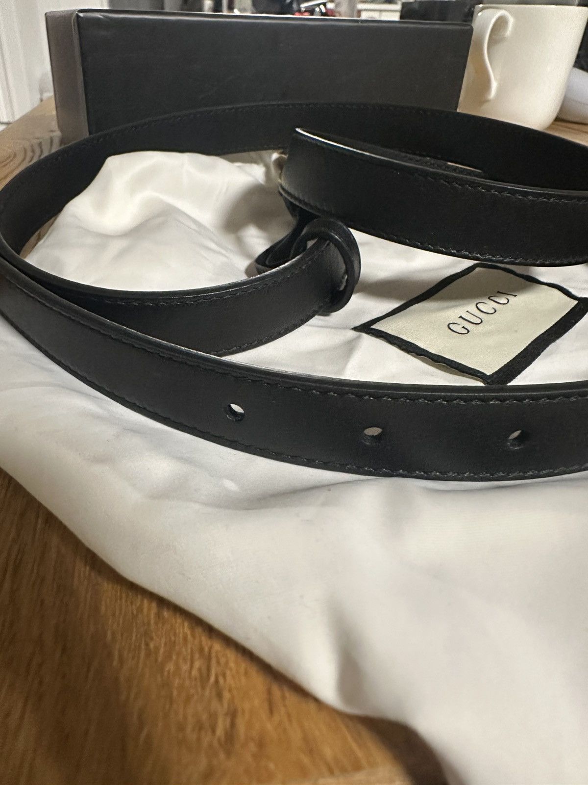 Gucci Gucci GG Marmont thin leather belt Size ONE SIZE - 6 Thumbnail