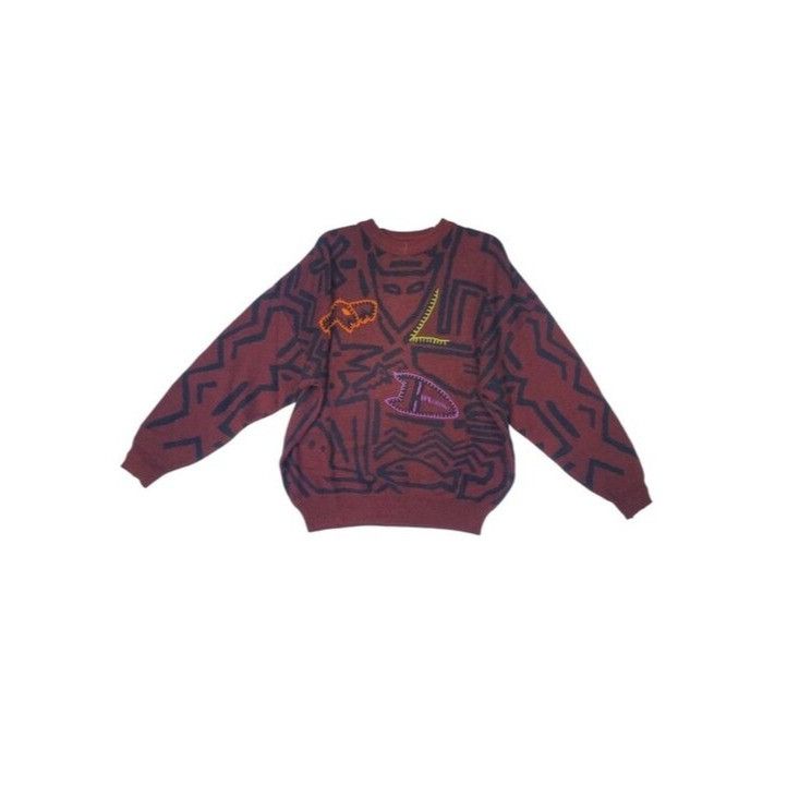 FALKE Vintage Sweater RARE Retro Embroidered Graphics Falke by Jef Size US L / EU 52-54 / 3 - 12 Thumbnail