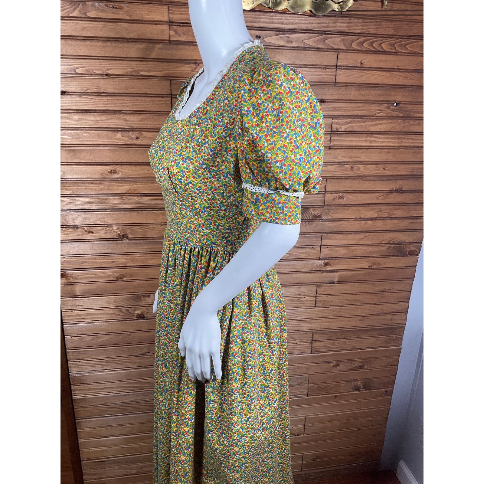 Other Coquette Cottage Dress Lace Embelishments Puffy Sleeve Size S / US 4 / IT 40 - 5 Thumbnail