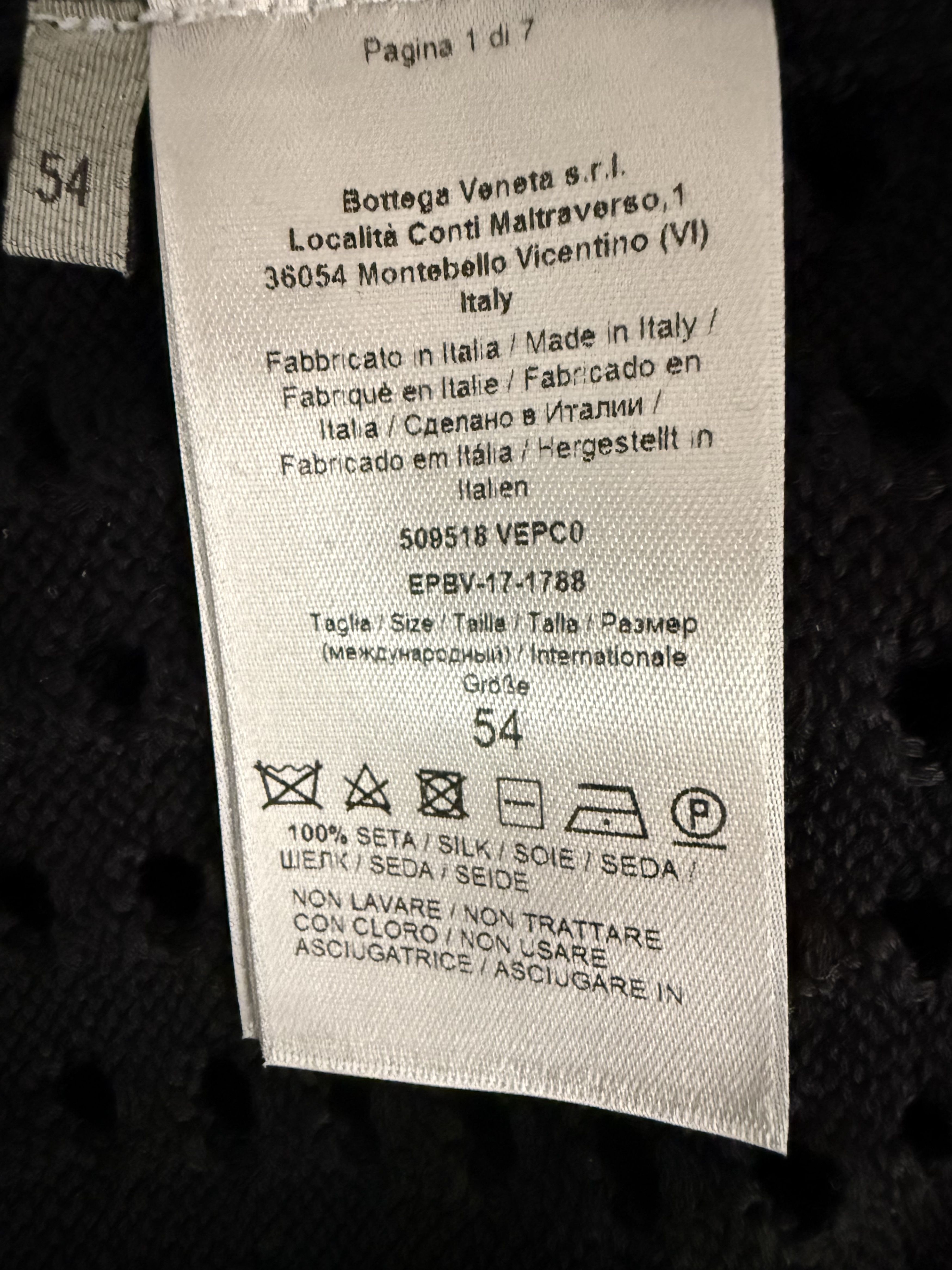 Bottega Veneta Rare 100% Silk Pointelle Grail Size US L / EU 52-54 / 3 - 15 Thumbnail