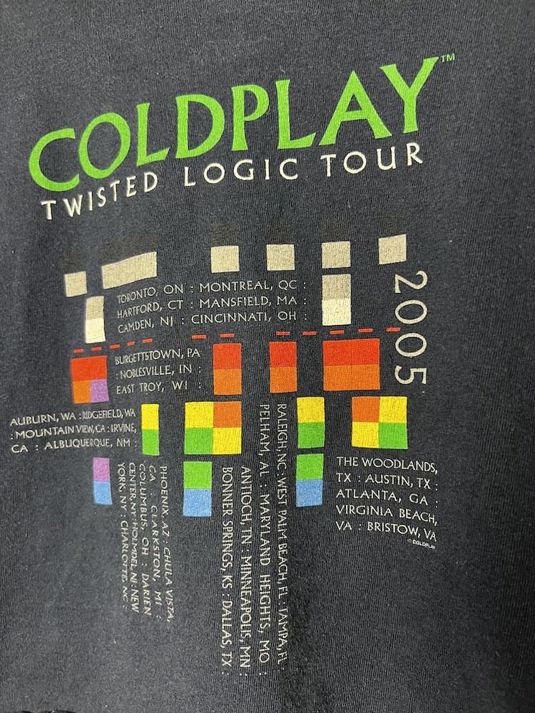 Band Tees Vintage 2005 Coldplay Twisted Logic Tour Cut Off Crop Top Size M / US 6-8 / IT 42-44 - 7 Thumbnail
