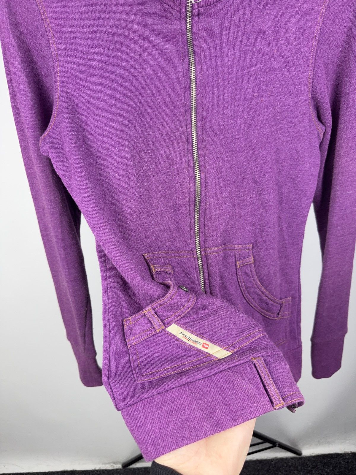Diesel Y2K 00s Diesel Loungewear Purple Zip Jacket Y2K Track Style Size S / US 4 / IT 40 - 4 Thumbnail