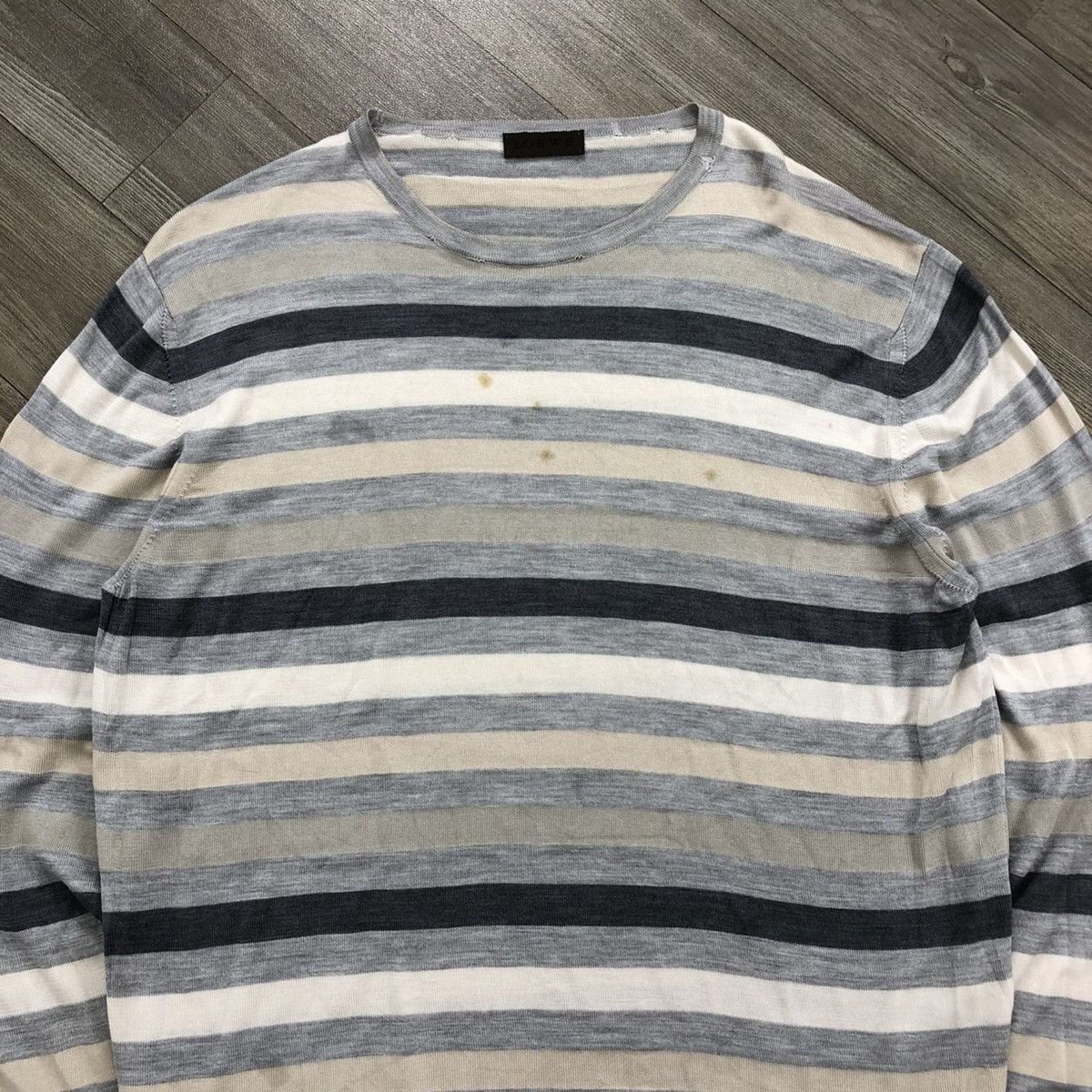 Loewe 🇮🇹 1990s Loewe 3D Striped Multicolor Longsleeve Tee Size US M / EU 48-50 / 2 - 2 Thumbnail
