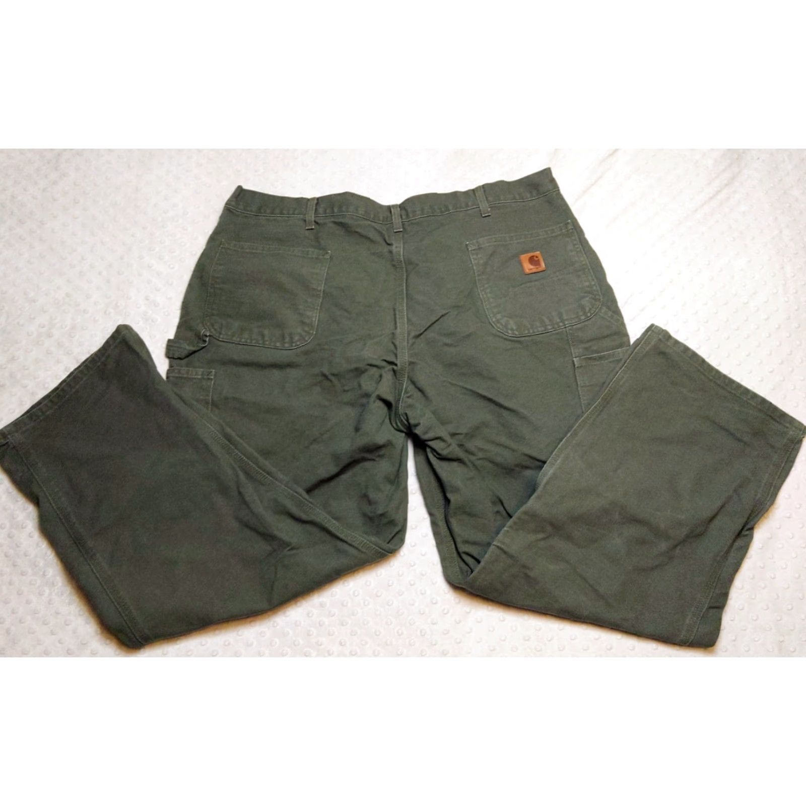 Carhartt Carhartt Pants 90s B11 MOS Moss 42x30 Washed Duck Canvas Dungaree Carpenter Workwear Casual Carhartt Mens 42 Green 5-Pocket Grunge Vintage Womens? Size US 42 / EU 58 - 5 Thumbnail