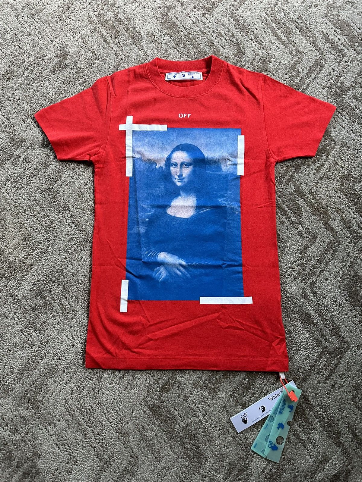 OFF-WHITE Mona Lisa Oversized T-Shirt Red