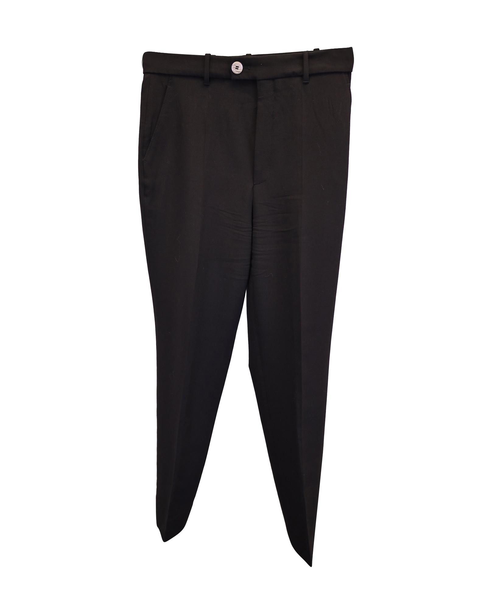 image of Gucci Premium Black Wool Straight Trousers For A Timeless Look, Women's (Size 34)