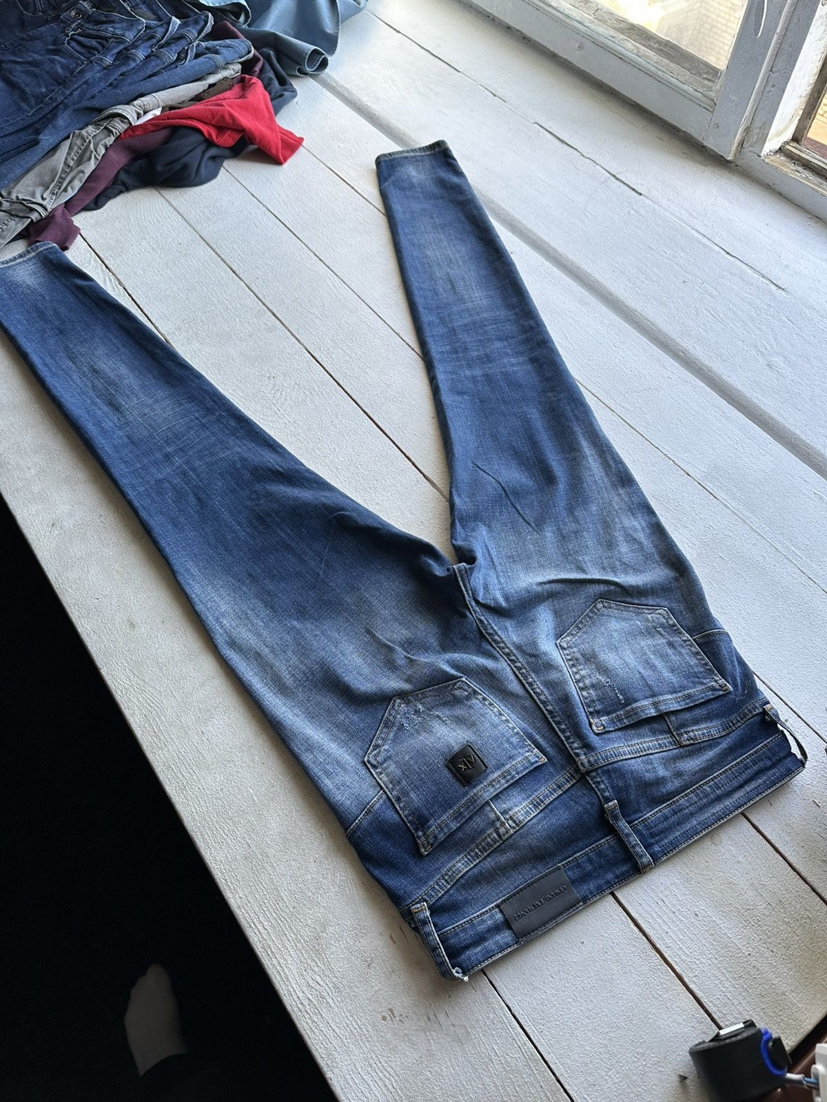Armani 🚨Gothic Armani Regular Slim relax Flared Jeans Womens Size 27" / US 4 / IT 40 - 6 Thumbnail