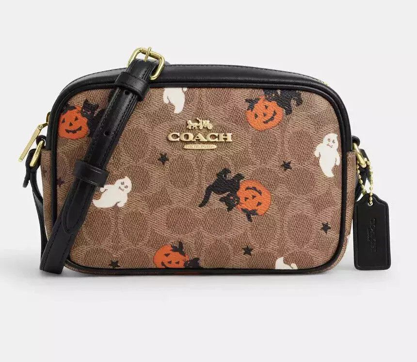 Coach Mini Jamie Camera Bag cw432 In Signature Canvas Halloween Size ONE SIZE - 9 Thumbnail