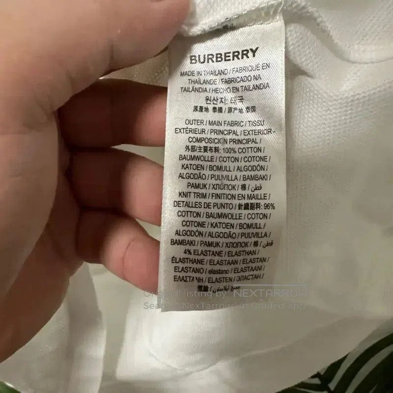 Burberry Burberry White Cotton Men's Polo Shirt. Size US S / EU 44-46 / 1 - 4 Thumbnail
