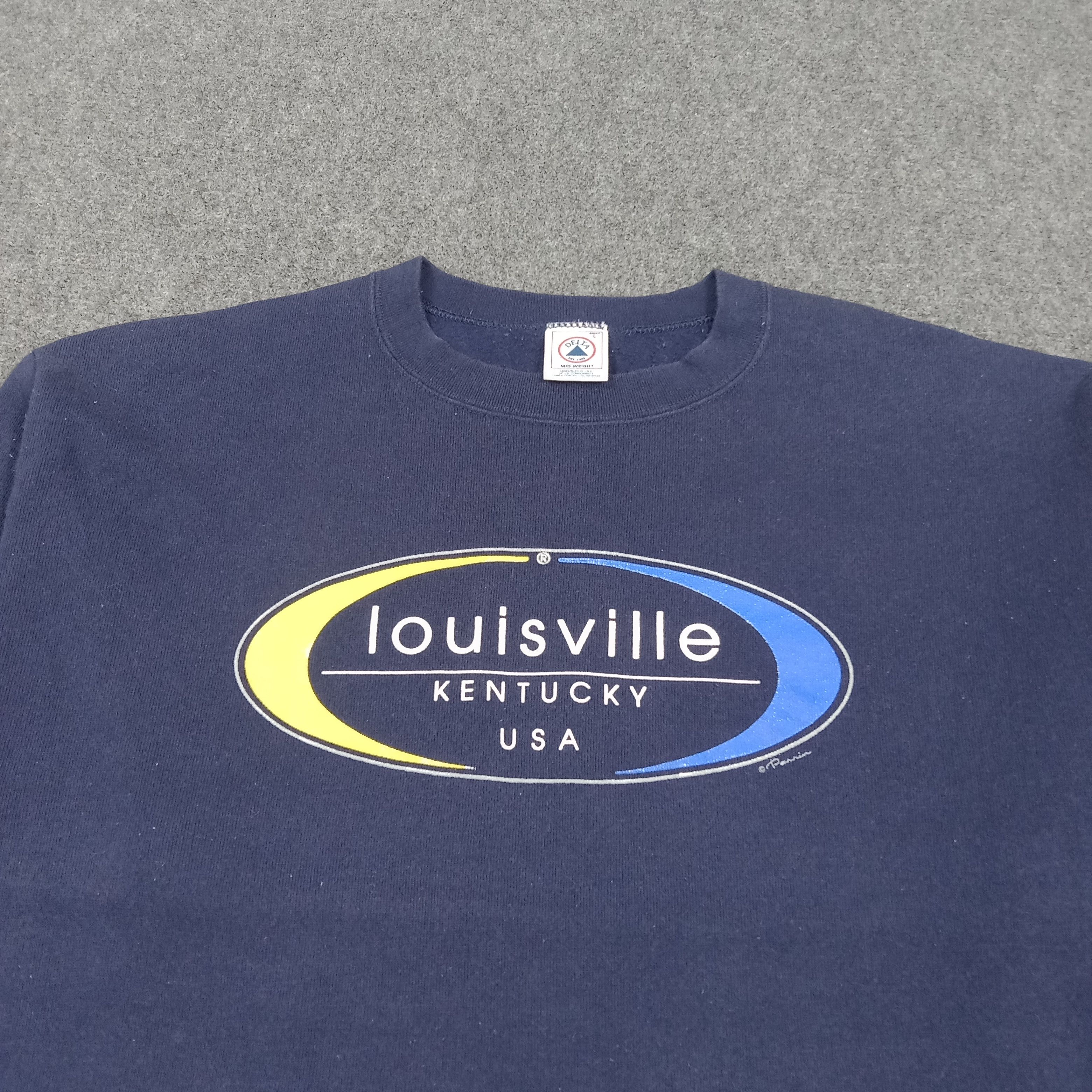 Delta 90's Louisville Kentucky USA Sweatshirt Retro C286N5 Size US L / EU 52-54 / 3 - 2 Thumbnail