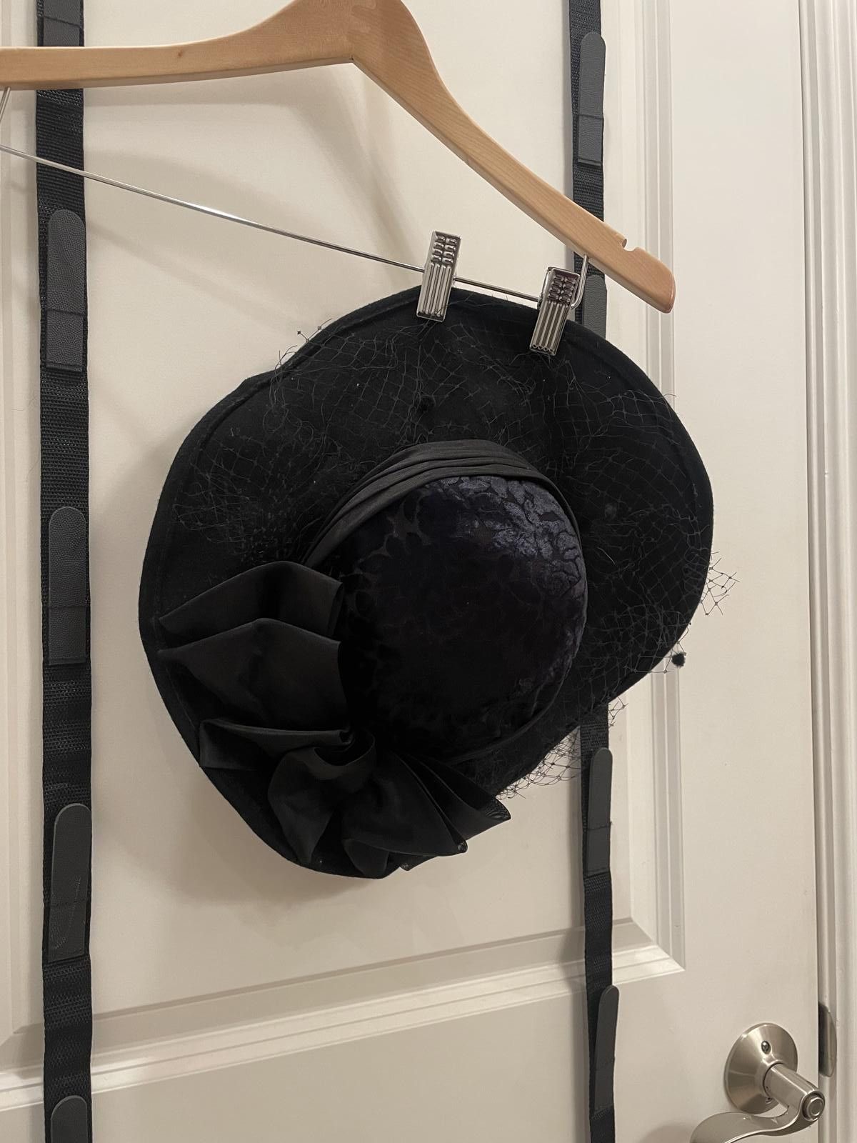 Sonic Lab Elegant Black Wide-Brim Hat by Sonni San Francisco Size ONE SIZE - 1 Thumbnail