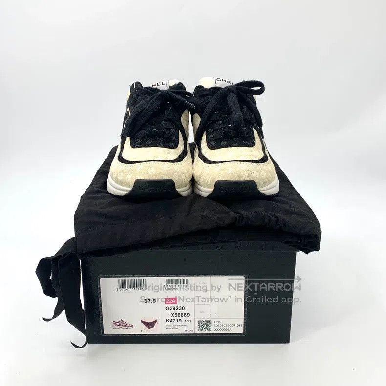 Chanel Chanel Colour-blocked embossed full-print lacing thick-sol Size US 7 / IT 37 - 9 Thumbnail