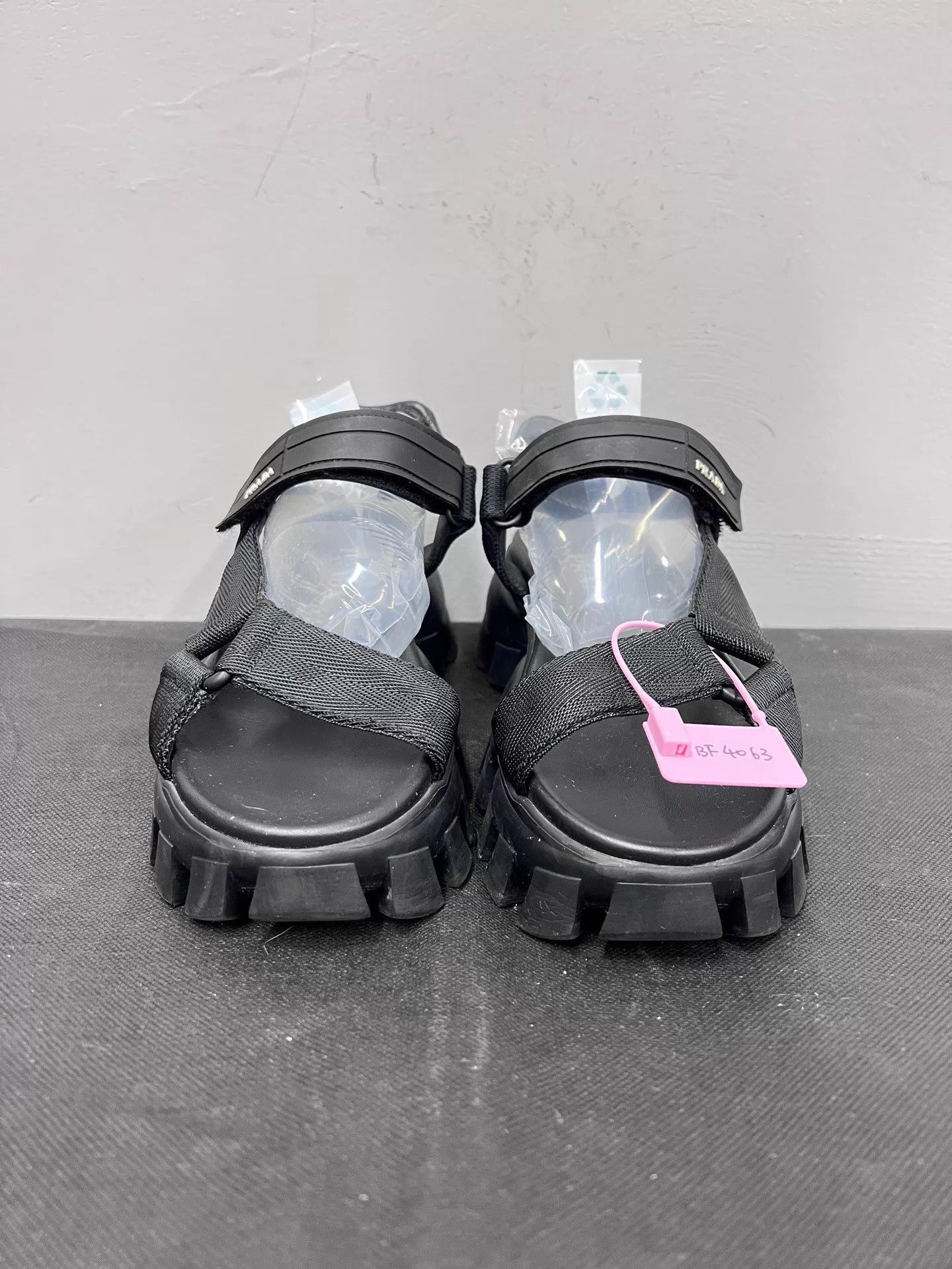 Prada Prada Black Thick Sole Velcro Beach Sandals 36 Good Size US 5.5 / IT 35.5 - 2 Thumbnail